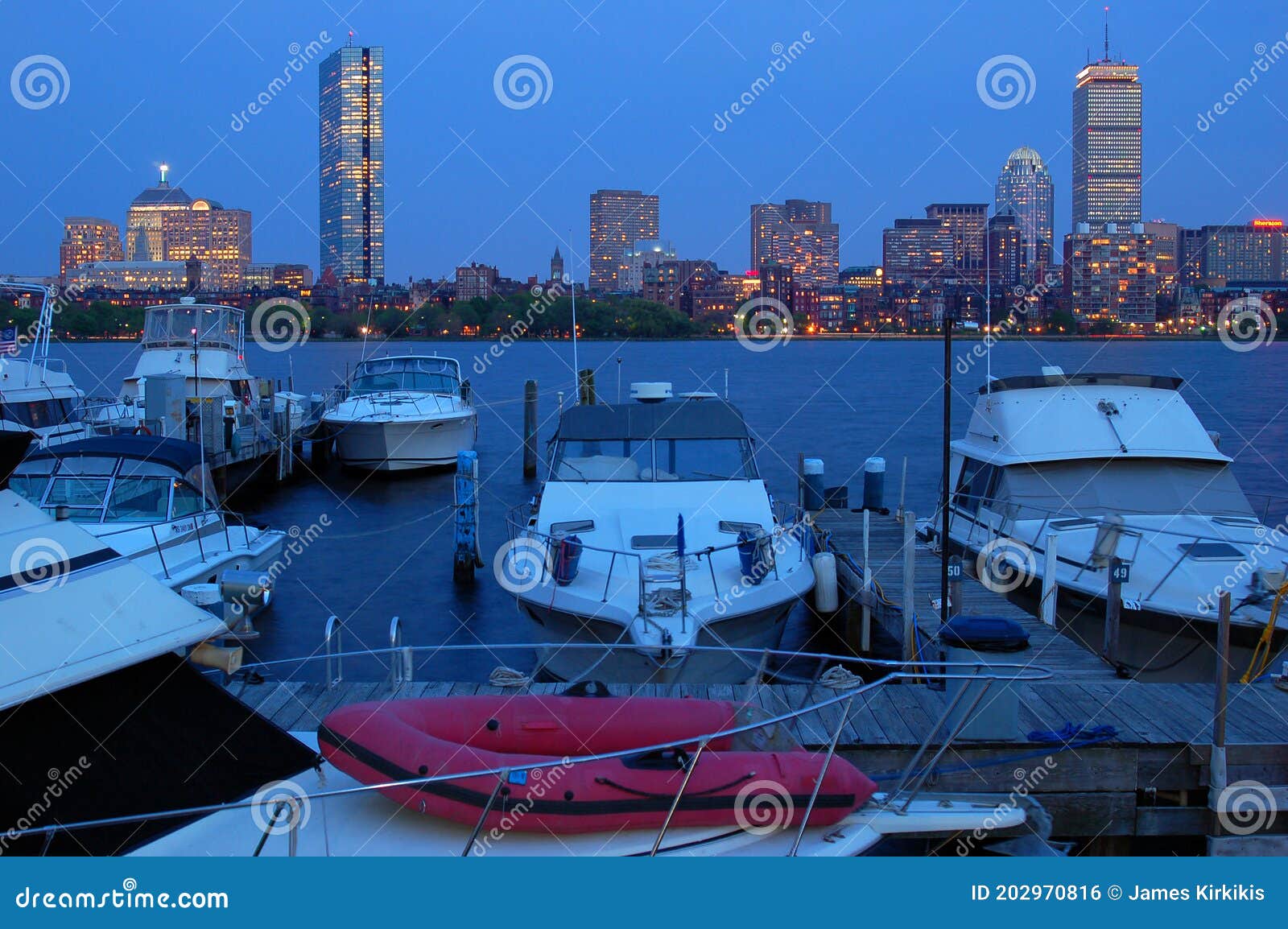 a small marina on the charles river