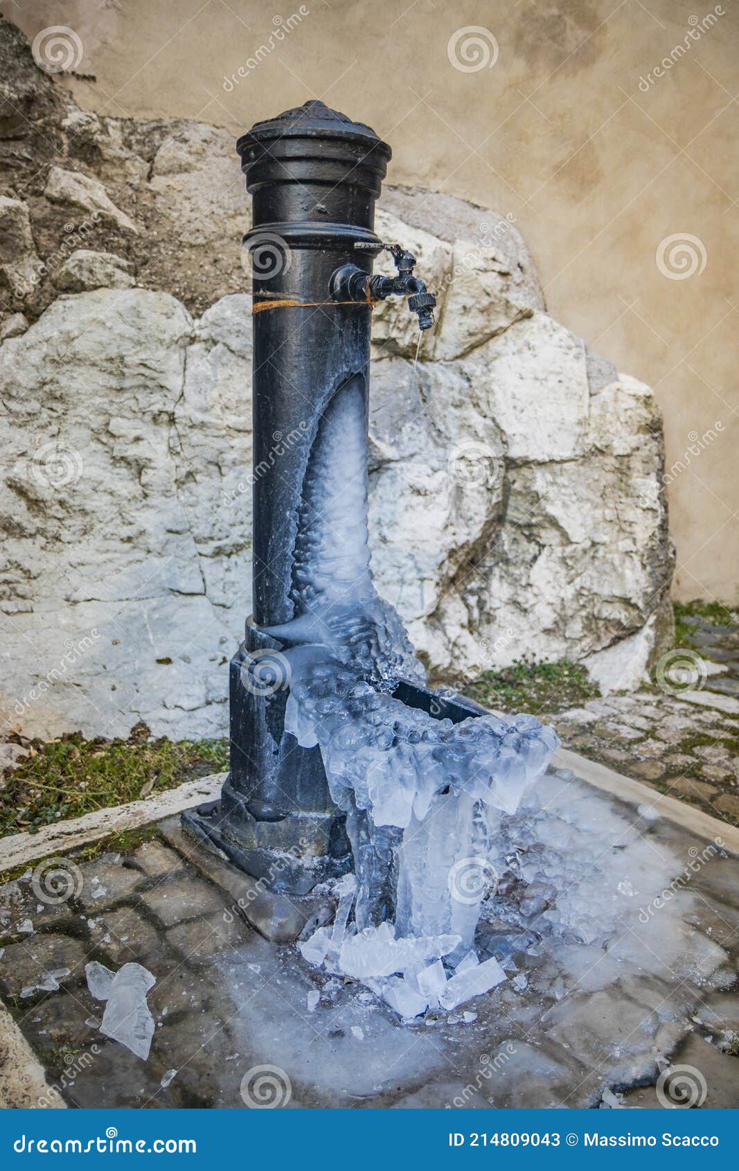 a frozen fountain