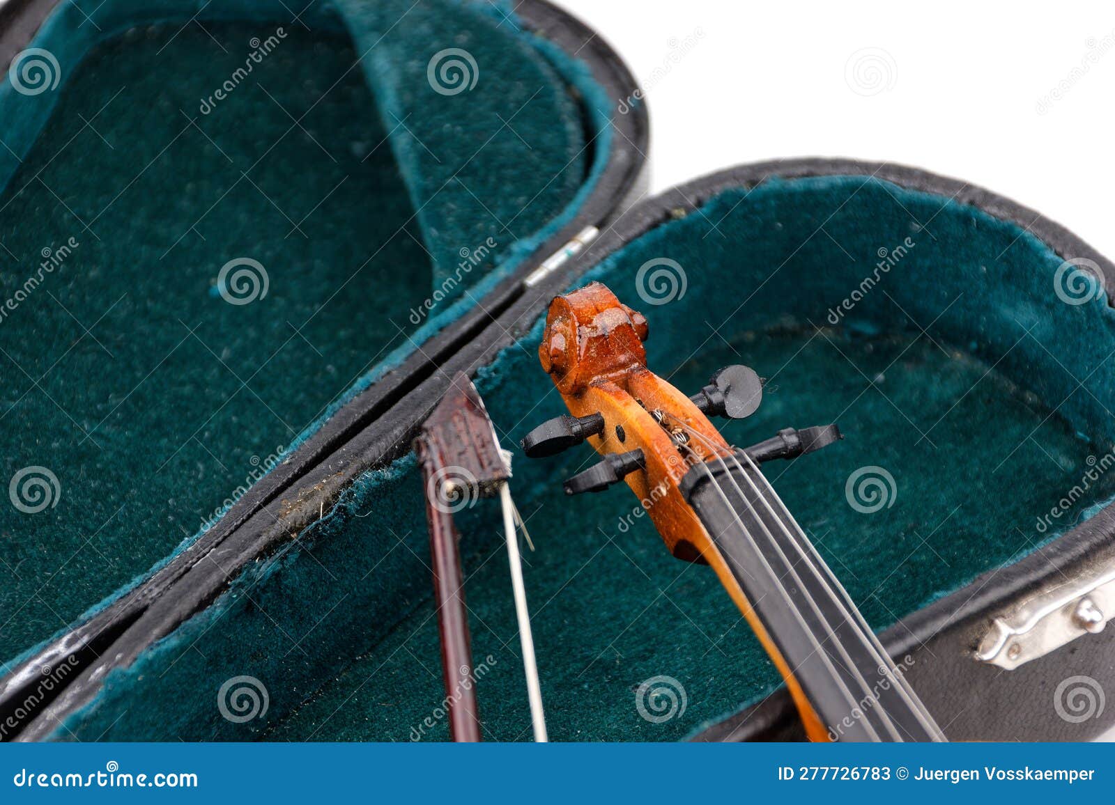 Small Model of an Old Used Violin with Bag Isolated on White Stock Image Image of sound