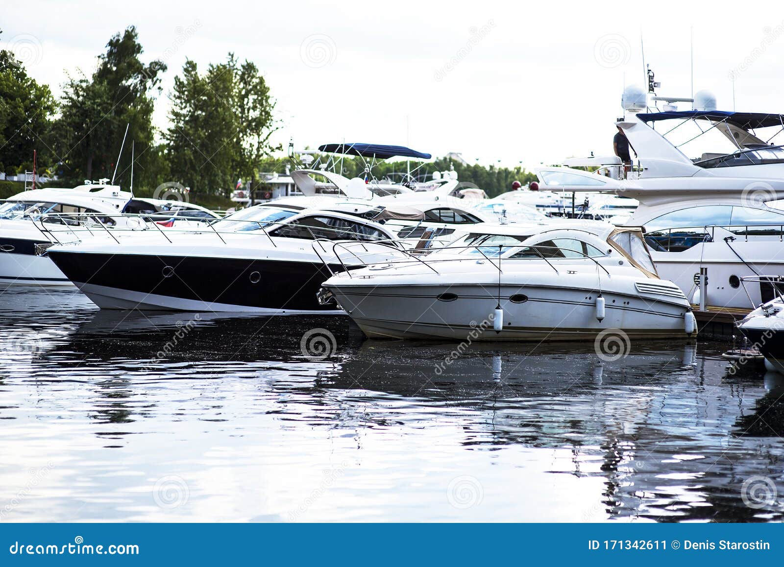 Small Motor Boat at Anchor by Rope in Replot Pier Stock Image Image of wood, anchor 171342611