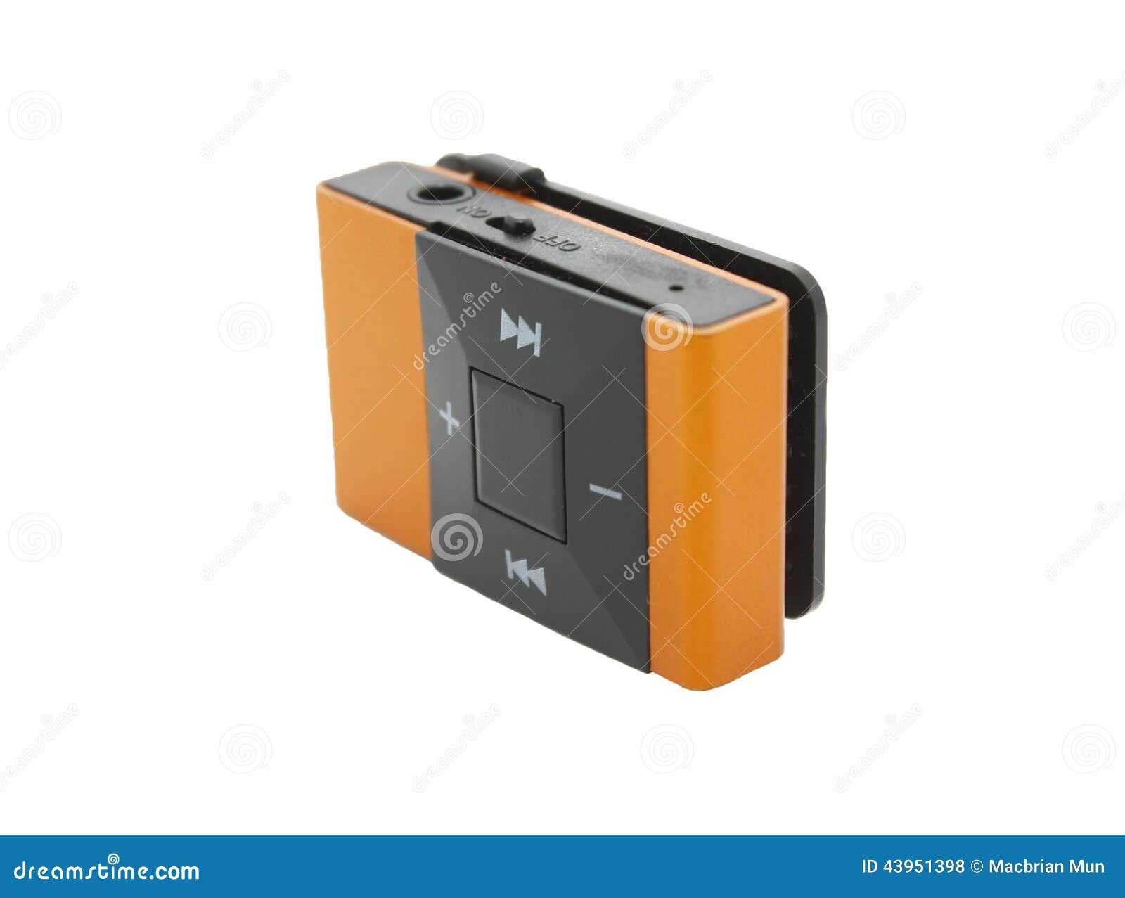 Small mp3 player on white stock photo. Image of mobile 43951398