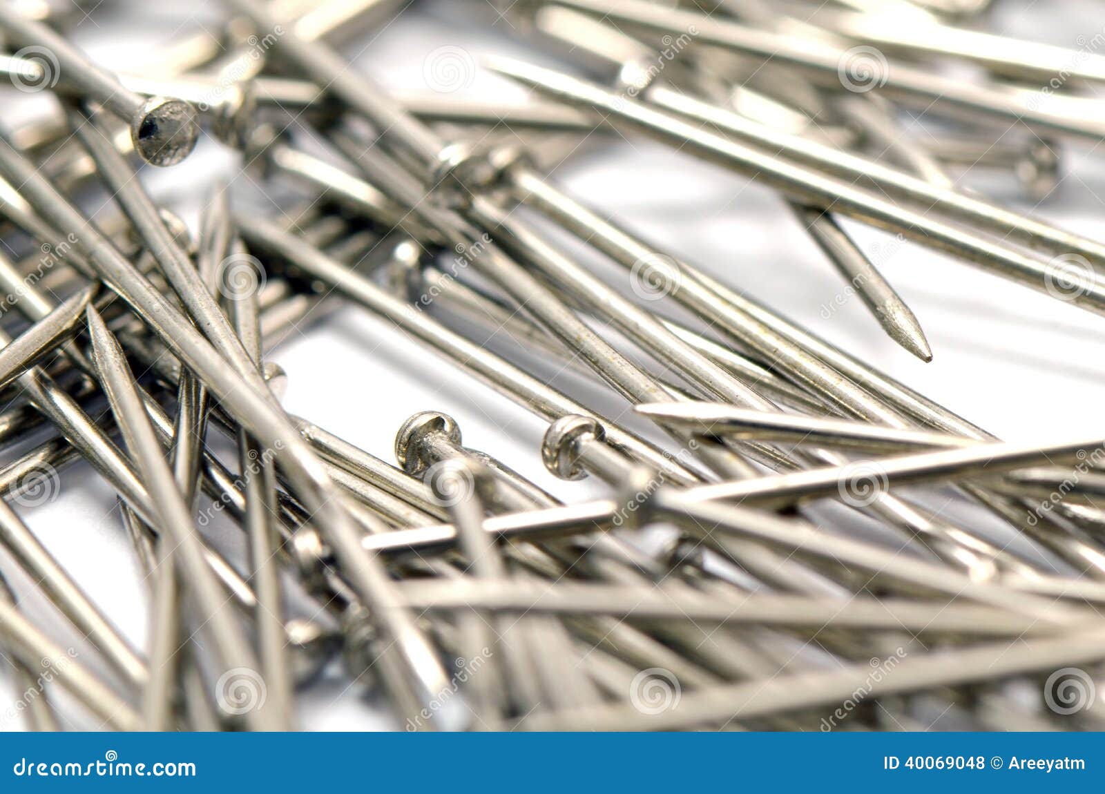 Small nails. stock photo. Image of chipboard, head, handyman 40069048
