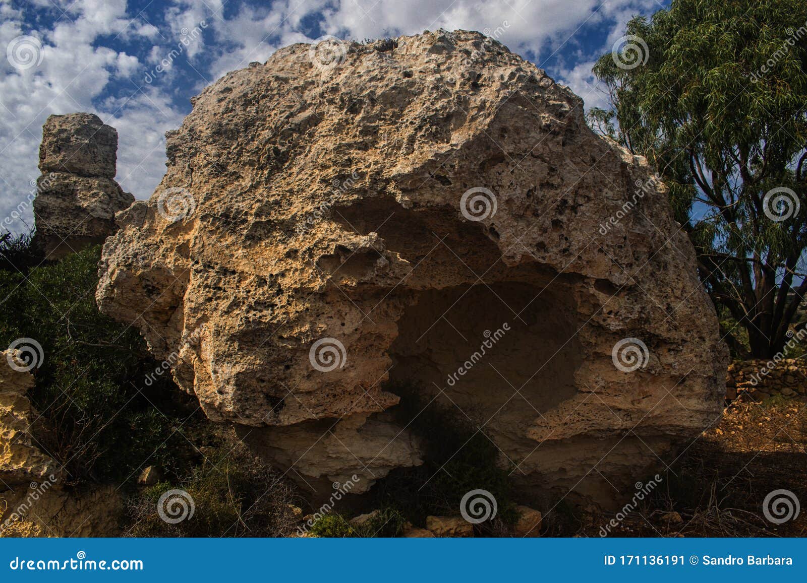Small Cave in a Gigantic Rock Stock Image Image of hill, rocks 171136191