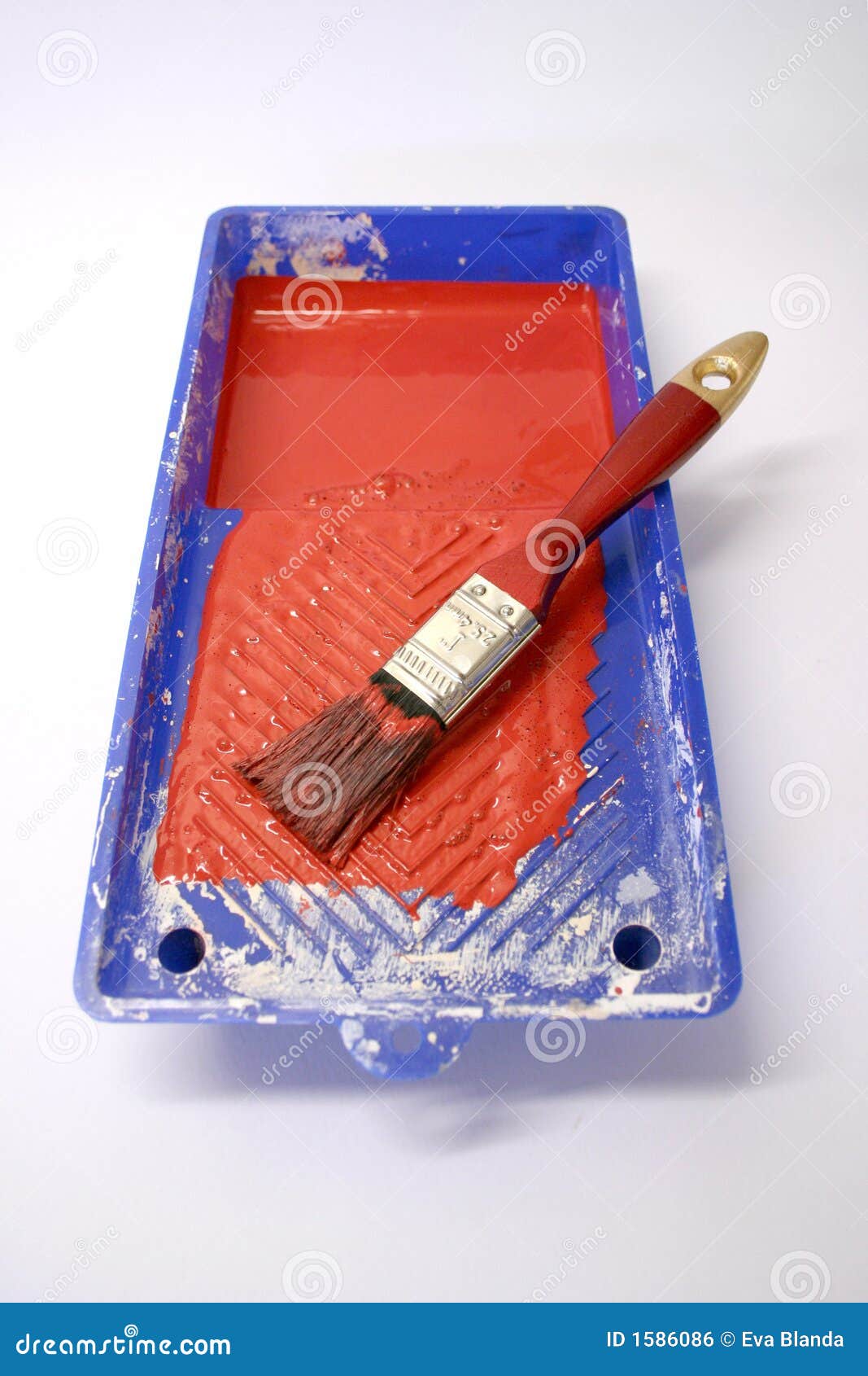 Small paint roller tray stock photo. Image of isolated 1586086