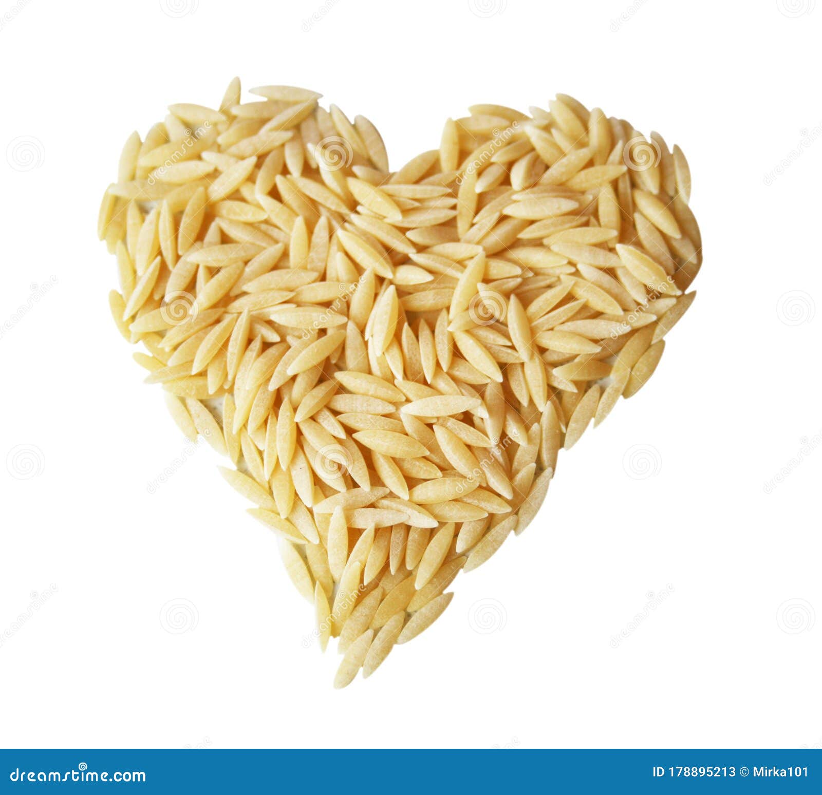 small pasta heart, rice-d pasta