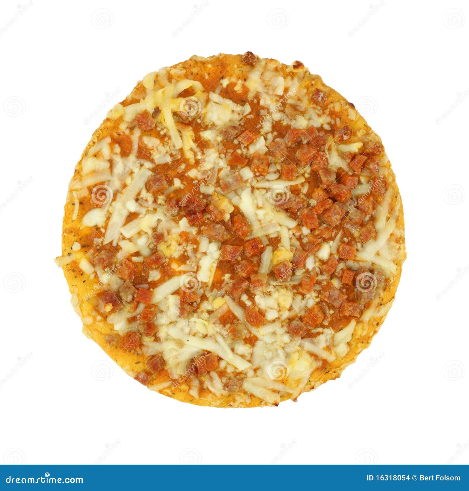 Small pepperoni pizza stock photo. Image of cooked, white 16318054