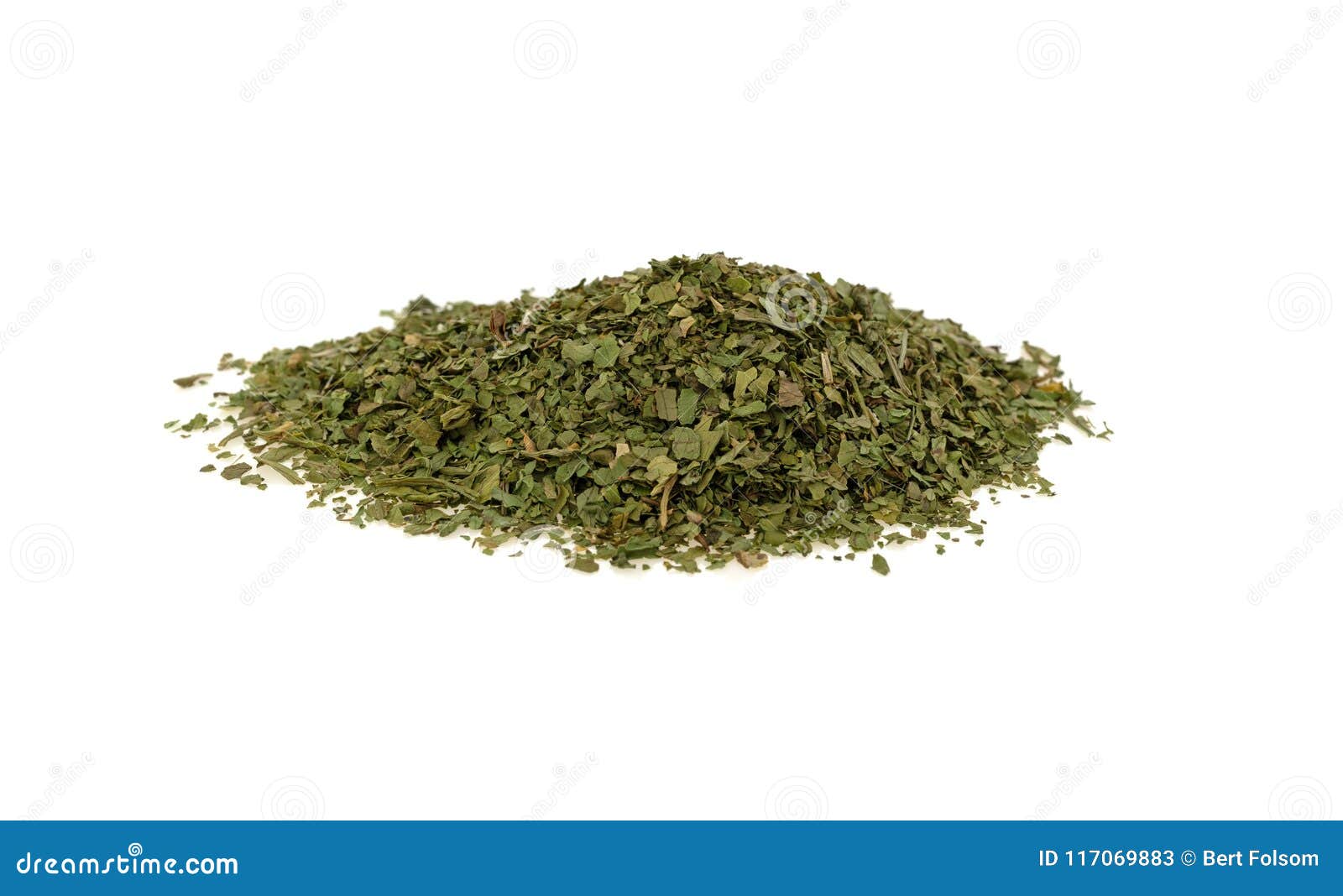 Cilantro Flakes on a White Background Stock Image Image of food