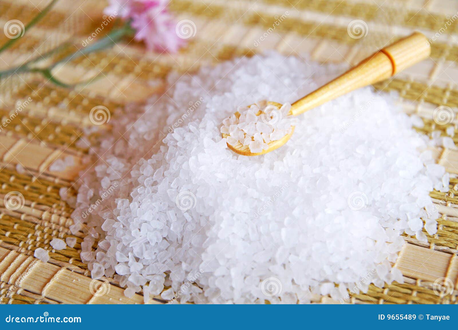 Small Pile Of Sea Salt On A Table Stock Image Image of bath, esthetic