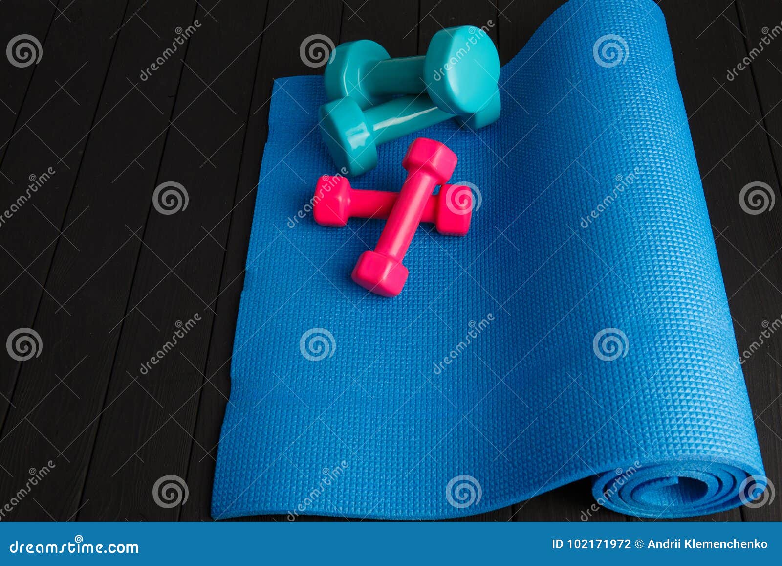 Sports Colorful Equipments on a Gray Background. Sport Concept. Stock ...
