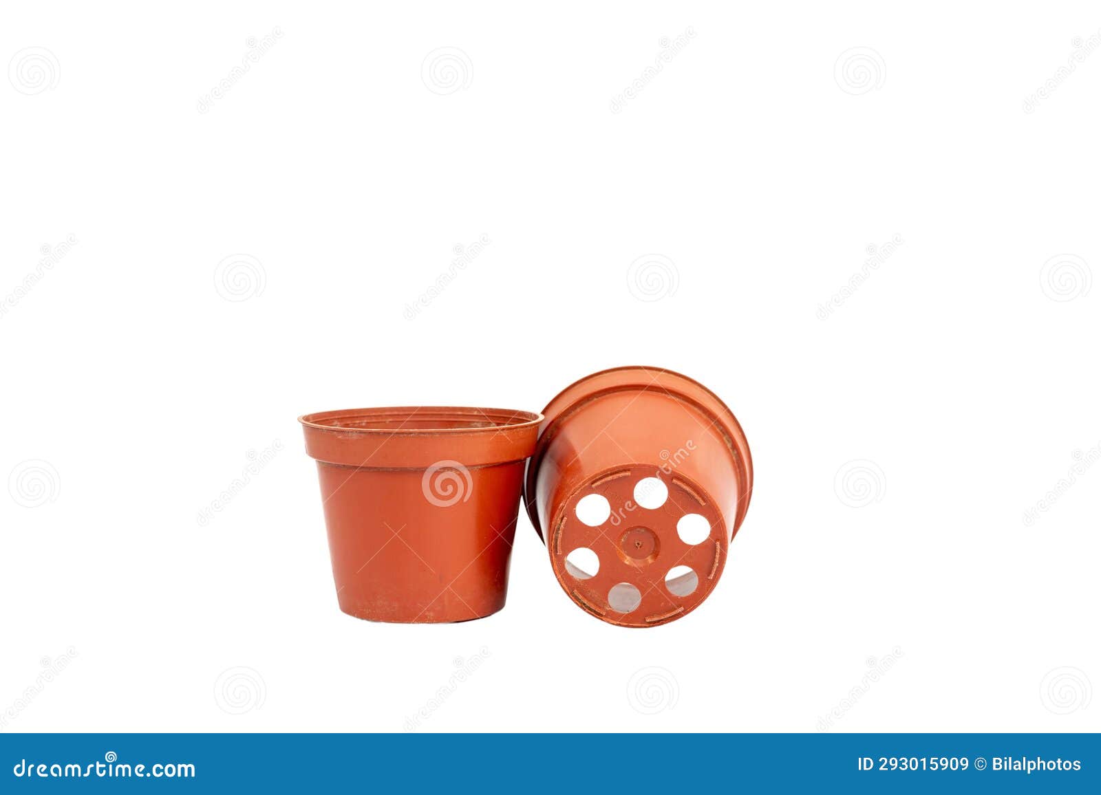 Small Plastic Plants Pots with Drainage Holes Isolated O White Background Stock Image Image of