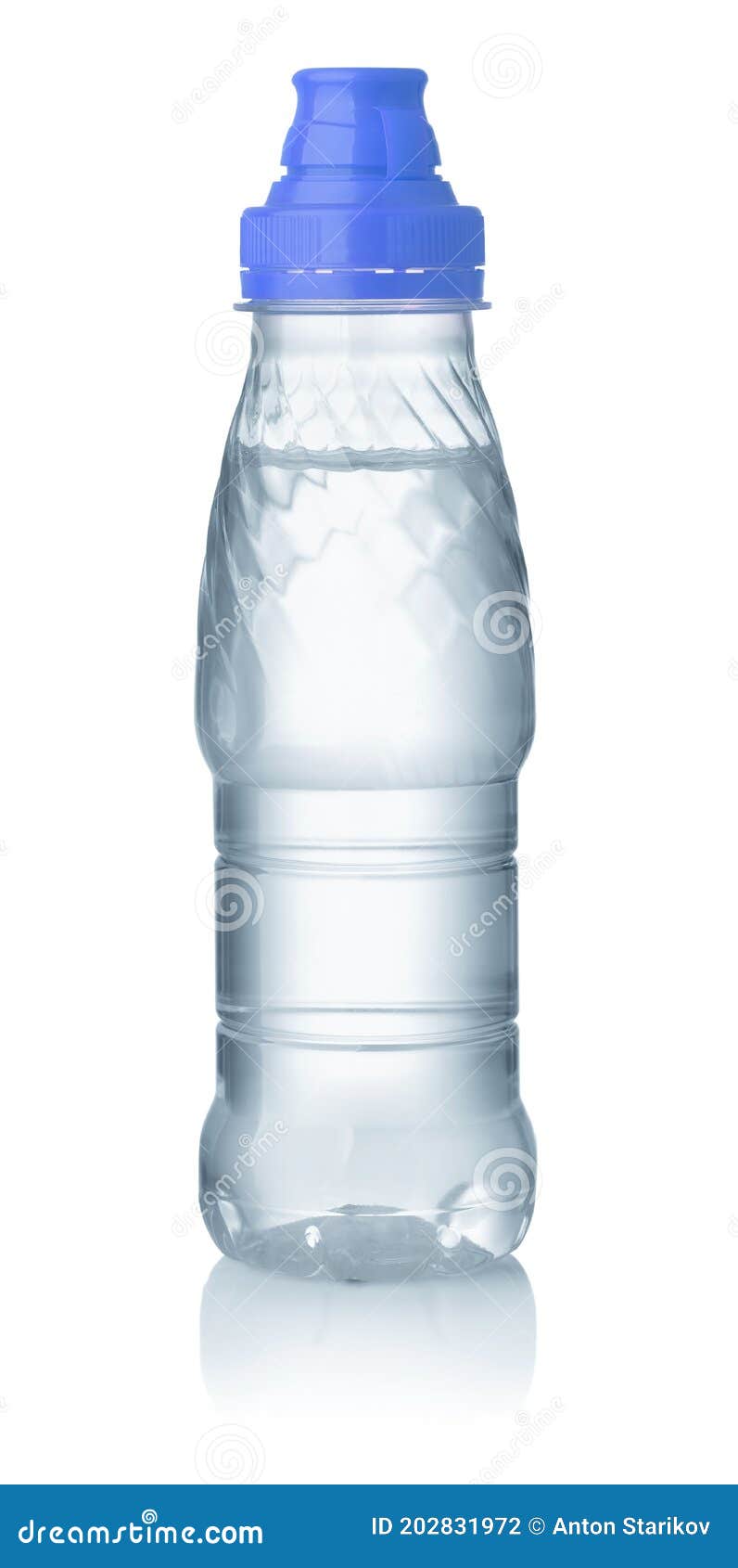 Small plastic water bottle stock photo. Image of blue 202831972