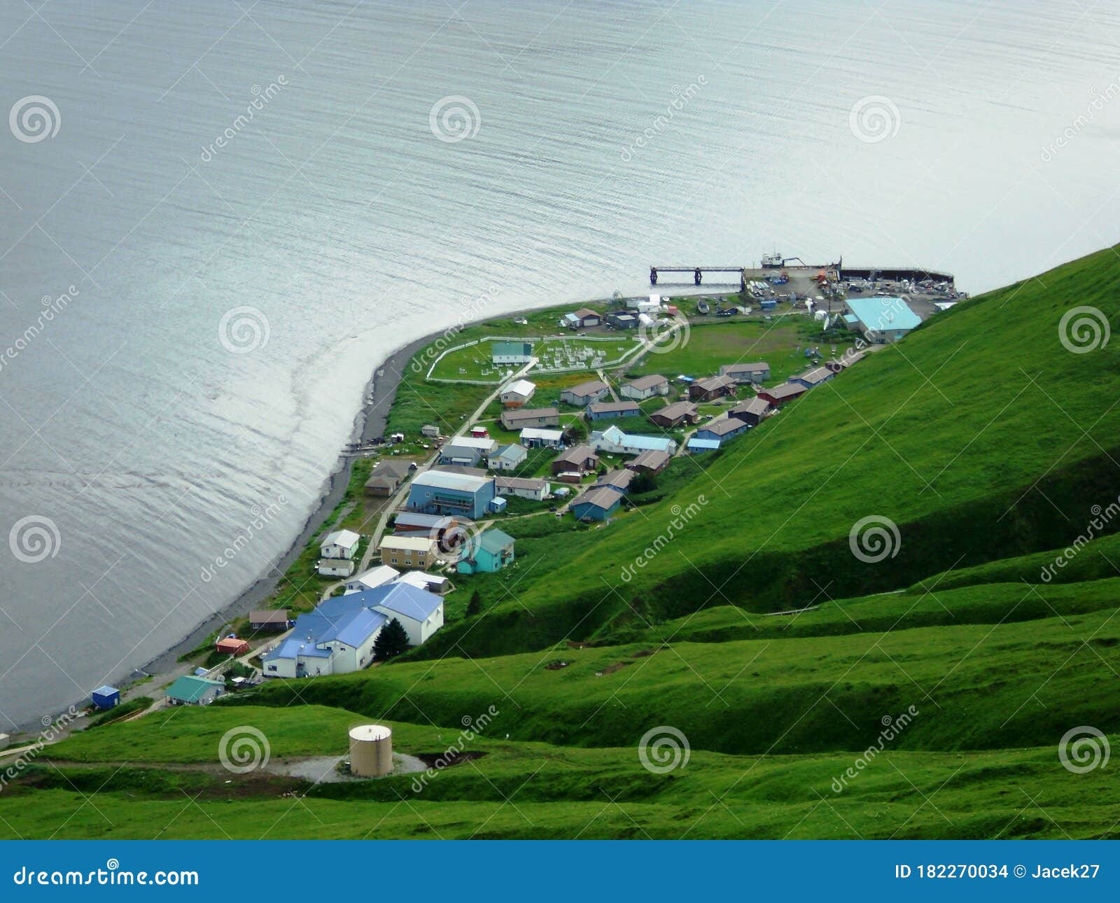 Small Port AkutanUnalaska stock photo. Image of people 182270034