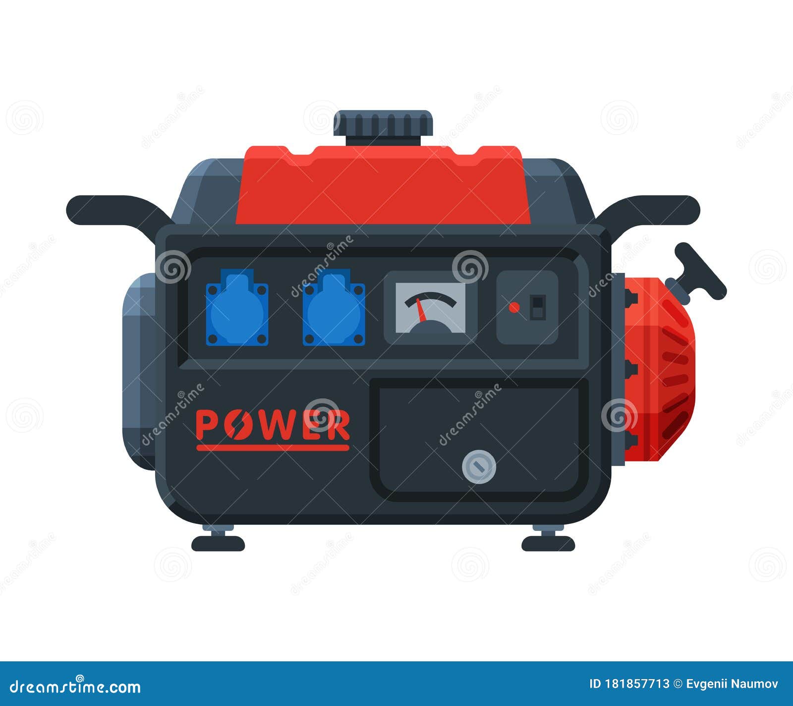 Small Portable Power Generator, Diesel Gasoline Electrical Engine Equipment  Vector Illustration Stock Vector - Illustration of maintenance, energy:  181857713