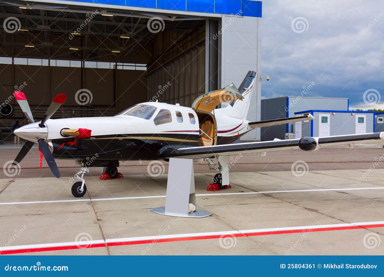Small Private Propeller Aircraft with One Engine Stock Image Image of