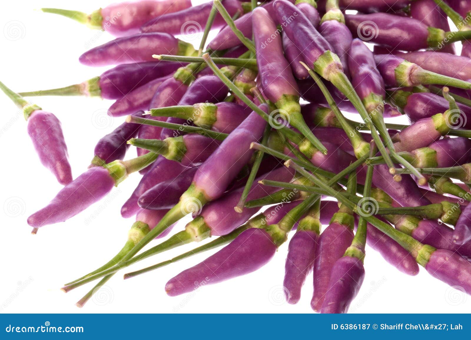 Small Purple Chillies Macro Stock Image Image 6386187