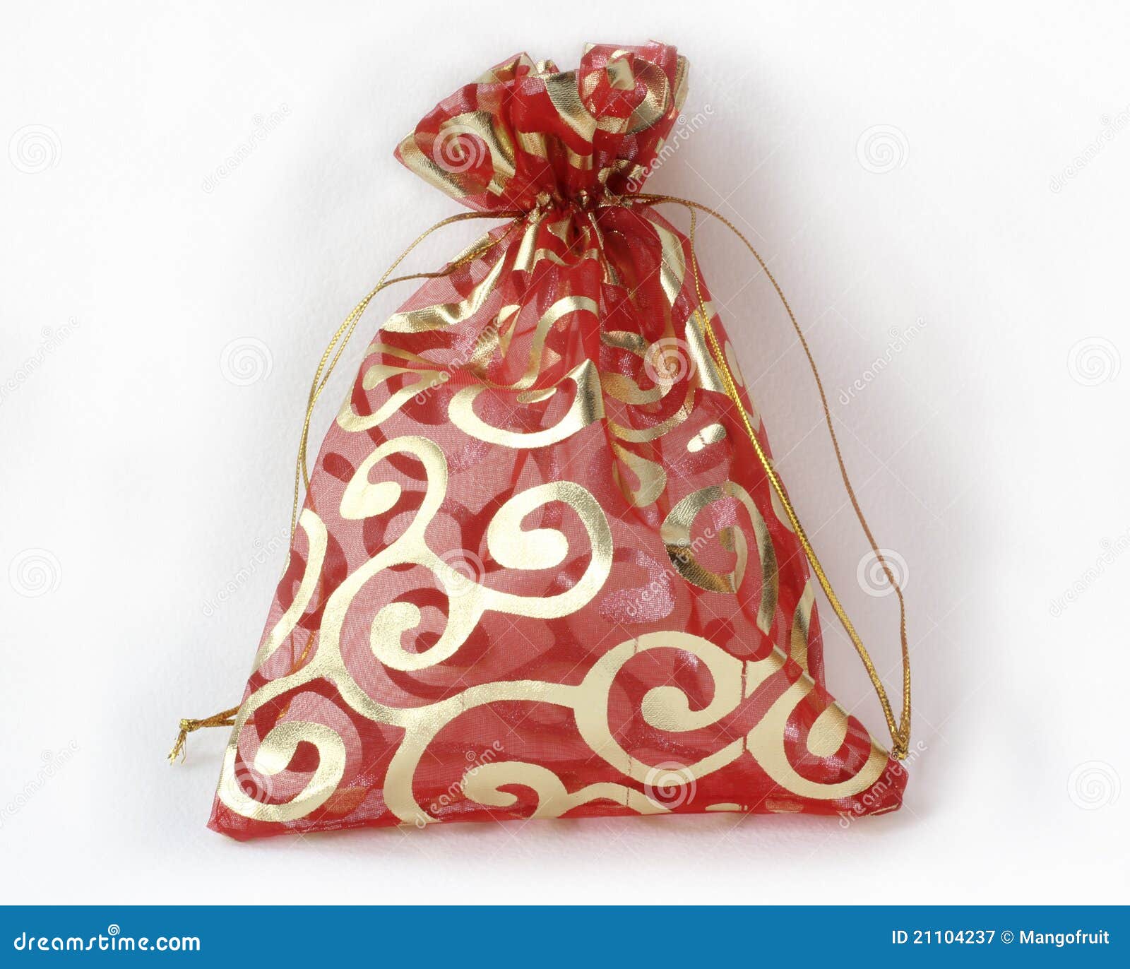 Small red decorative bag stock image. Image of side, golden 21104237