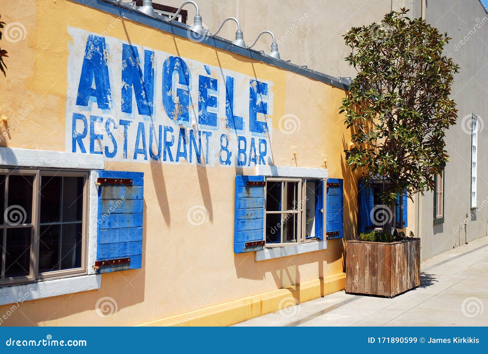 A Small Restaurant Stands in Downtown Napa, California Editorial Stock