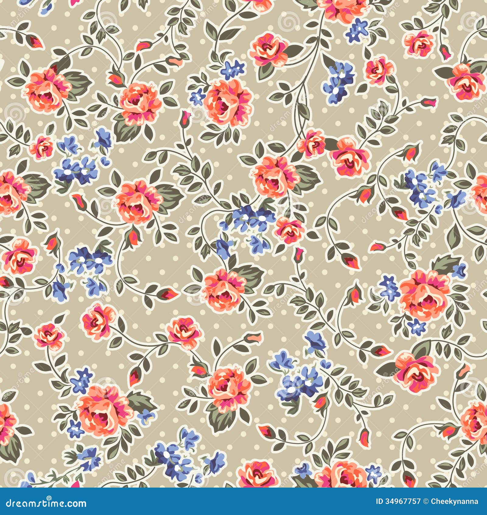 Small Rose Print Royalty Free Stock Photography - Image: 34967757