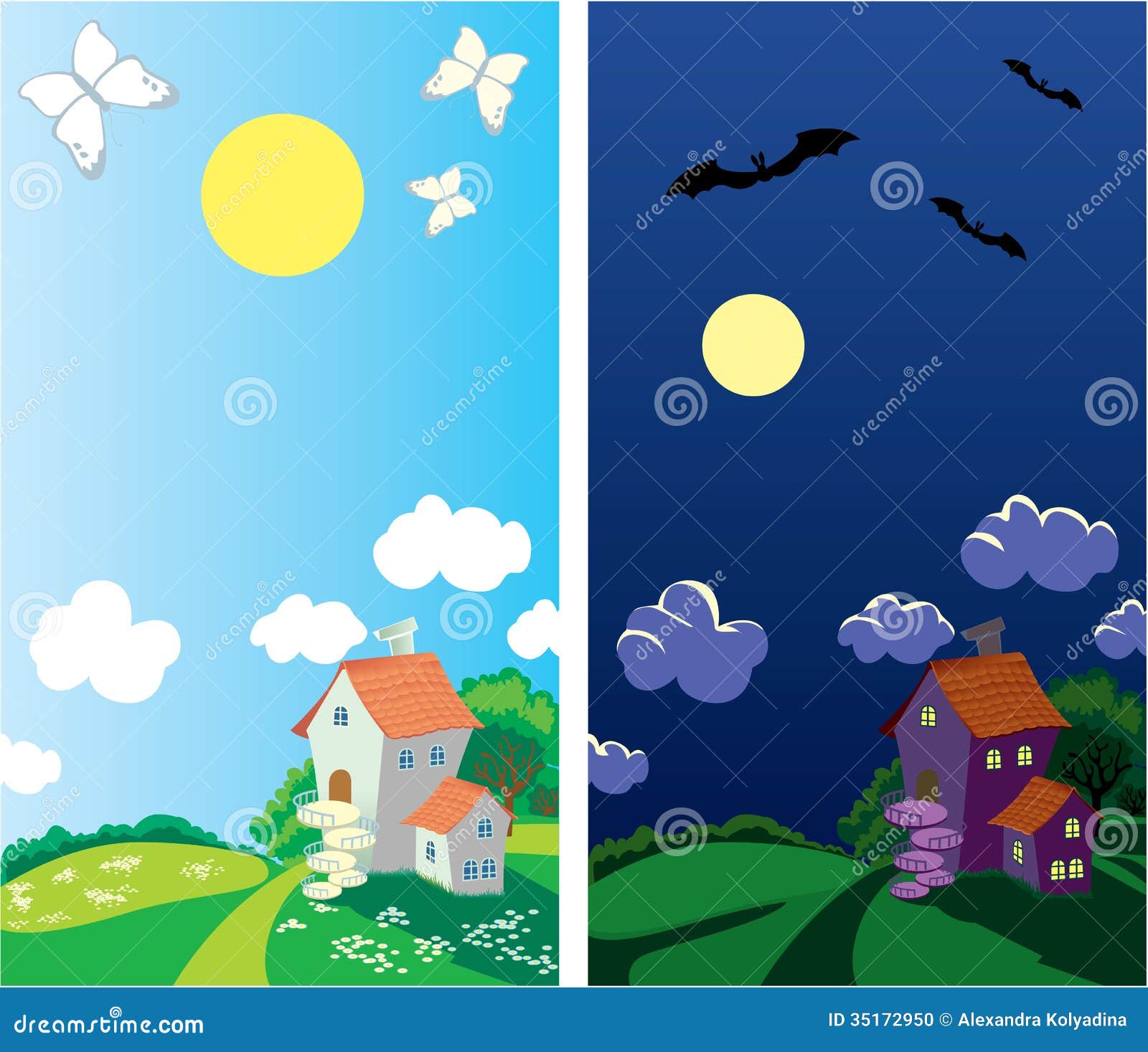 clipart night and day - photo #36