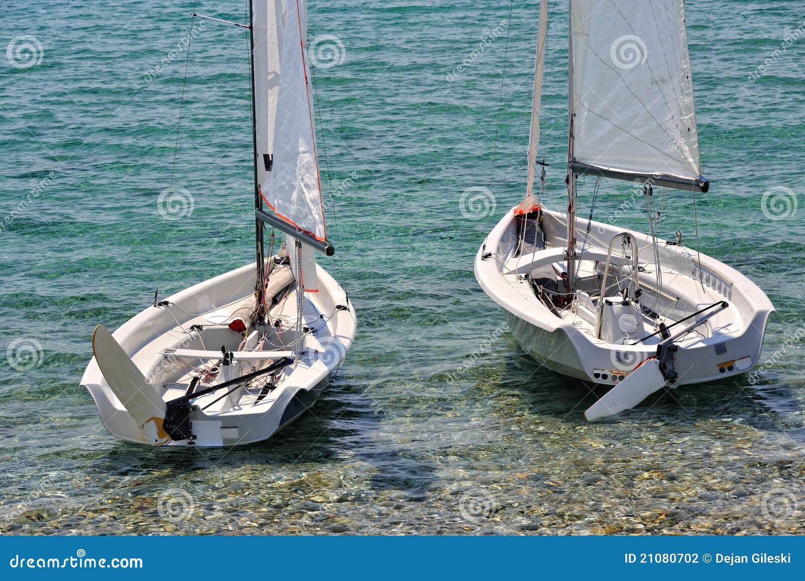 Small sailboats stock photo. Image of water, sand 