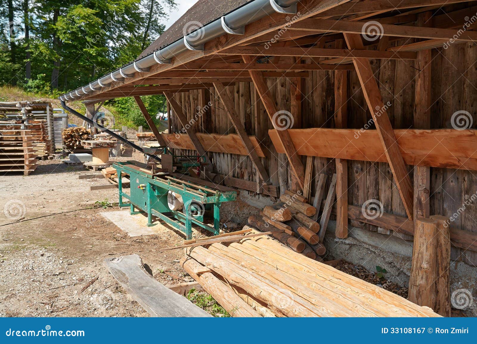Small Sawmill Lumber Mill Royalty Free Stock Photography 