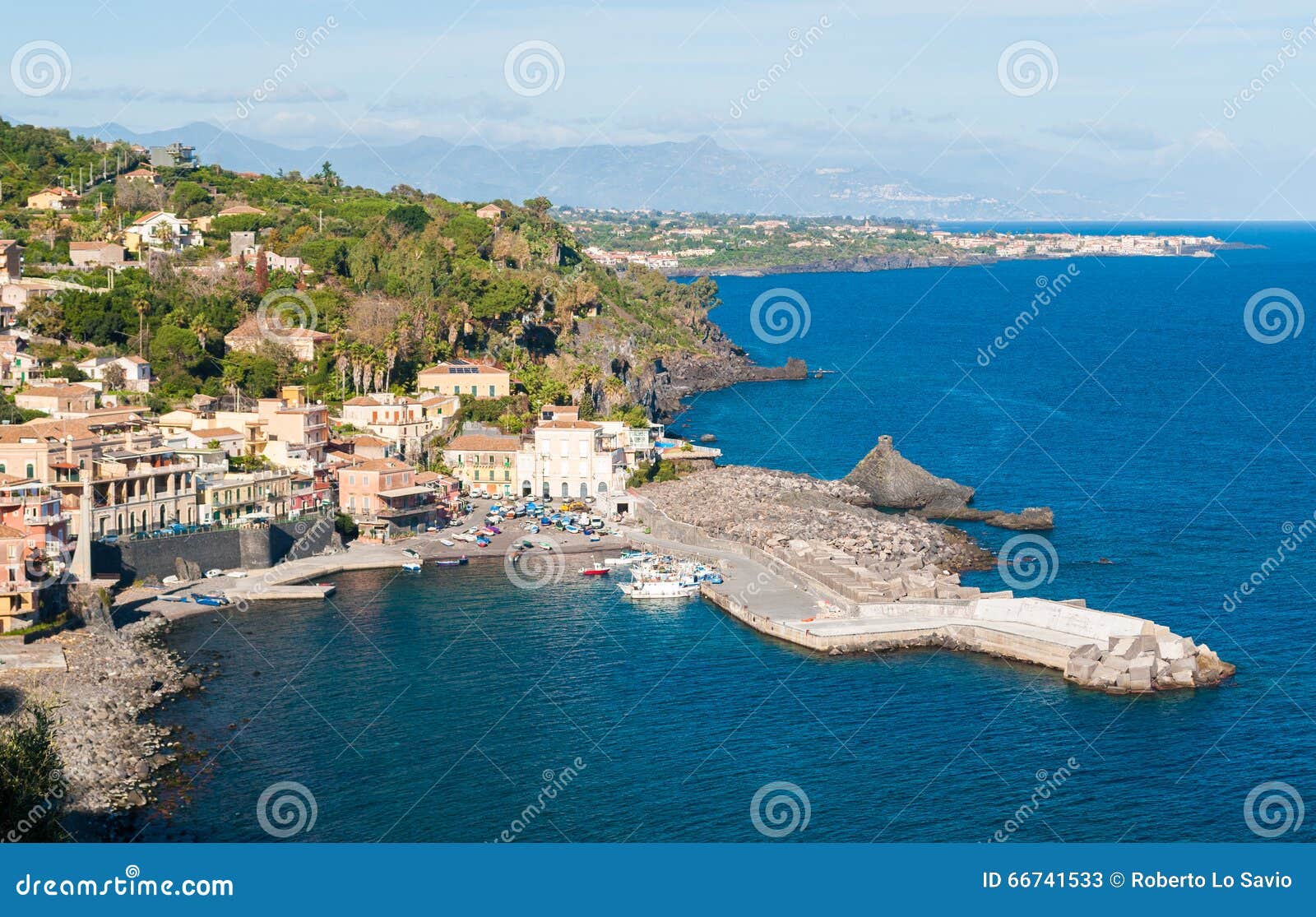 the small sea village of santa maria la scala (near catania) in sicily