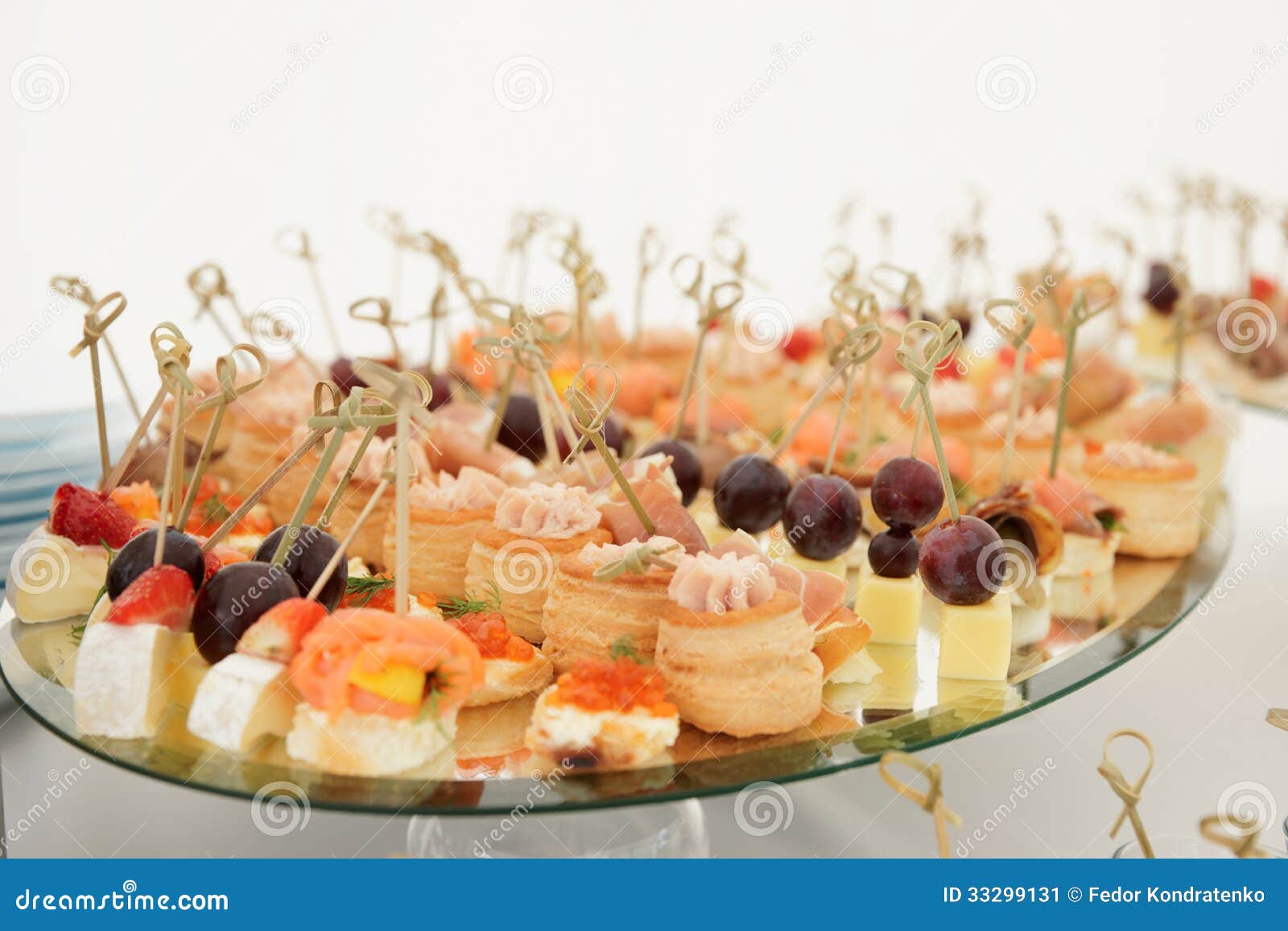 Small Snacks in Plate on Table Stock Image Image of caviar