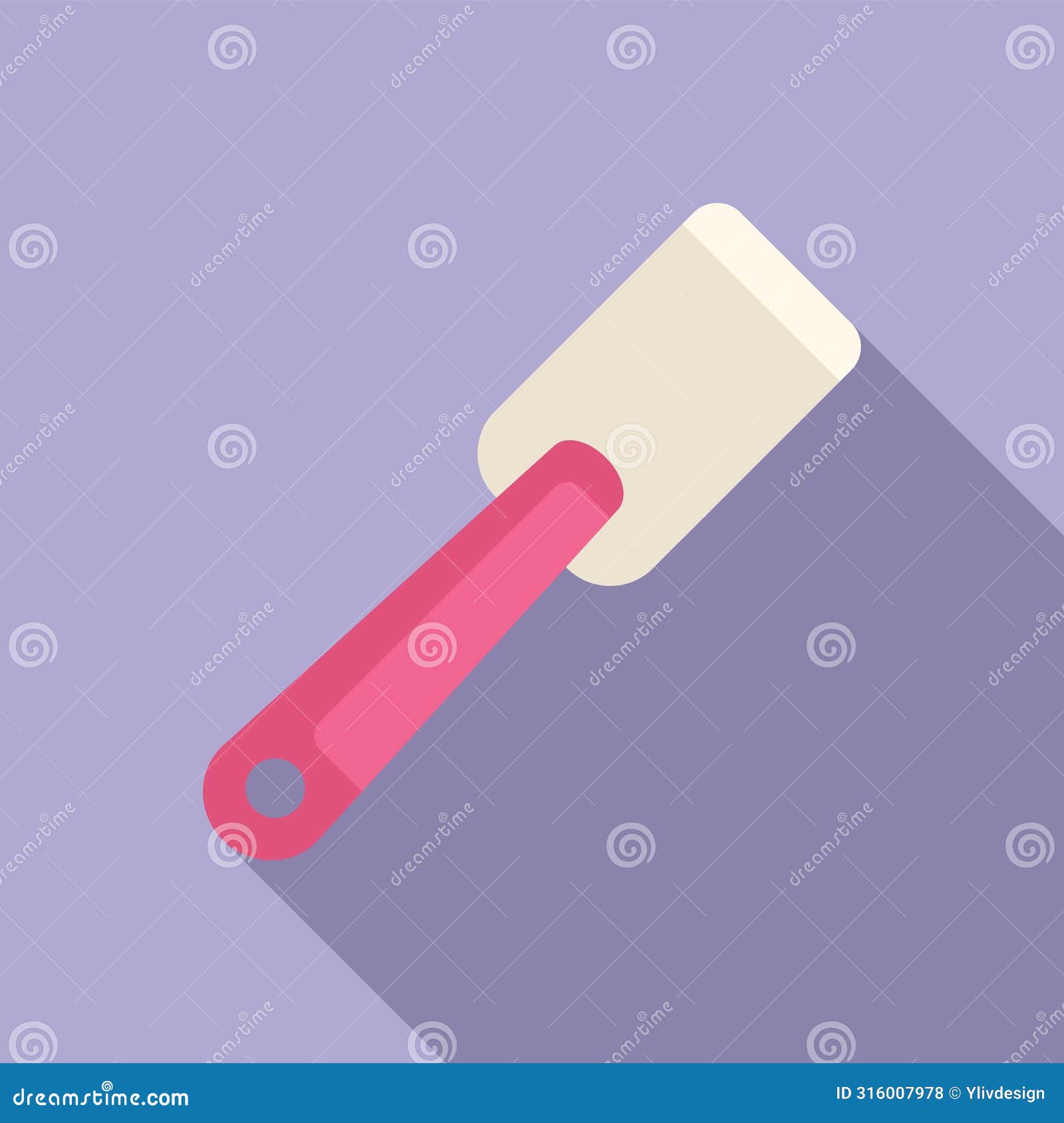 small spatula icon flat . slotted 