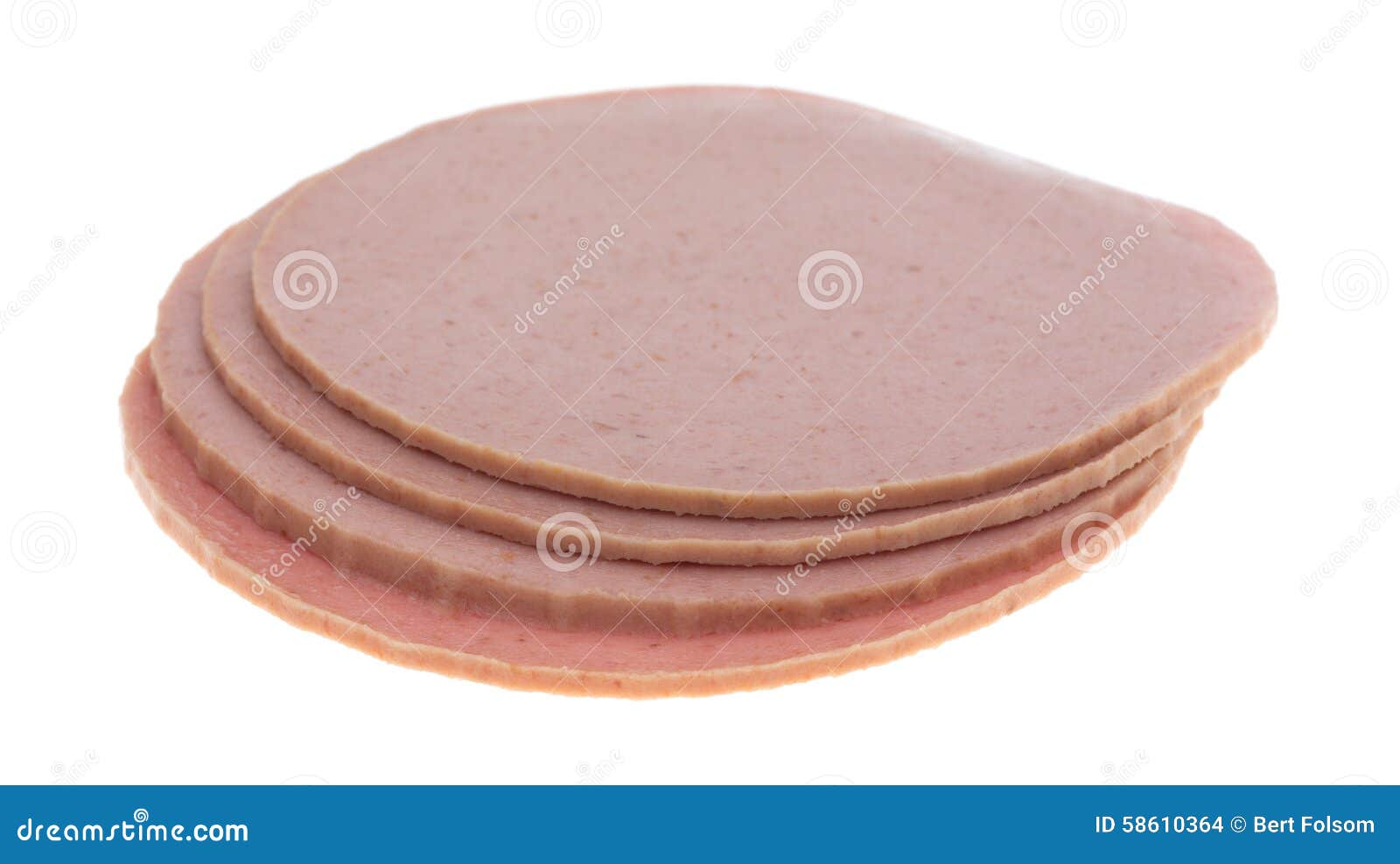 Small Stack of Bologna Slices Stock Photo Image of fatty, fresh 58610364