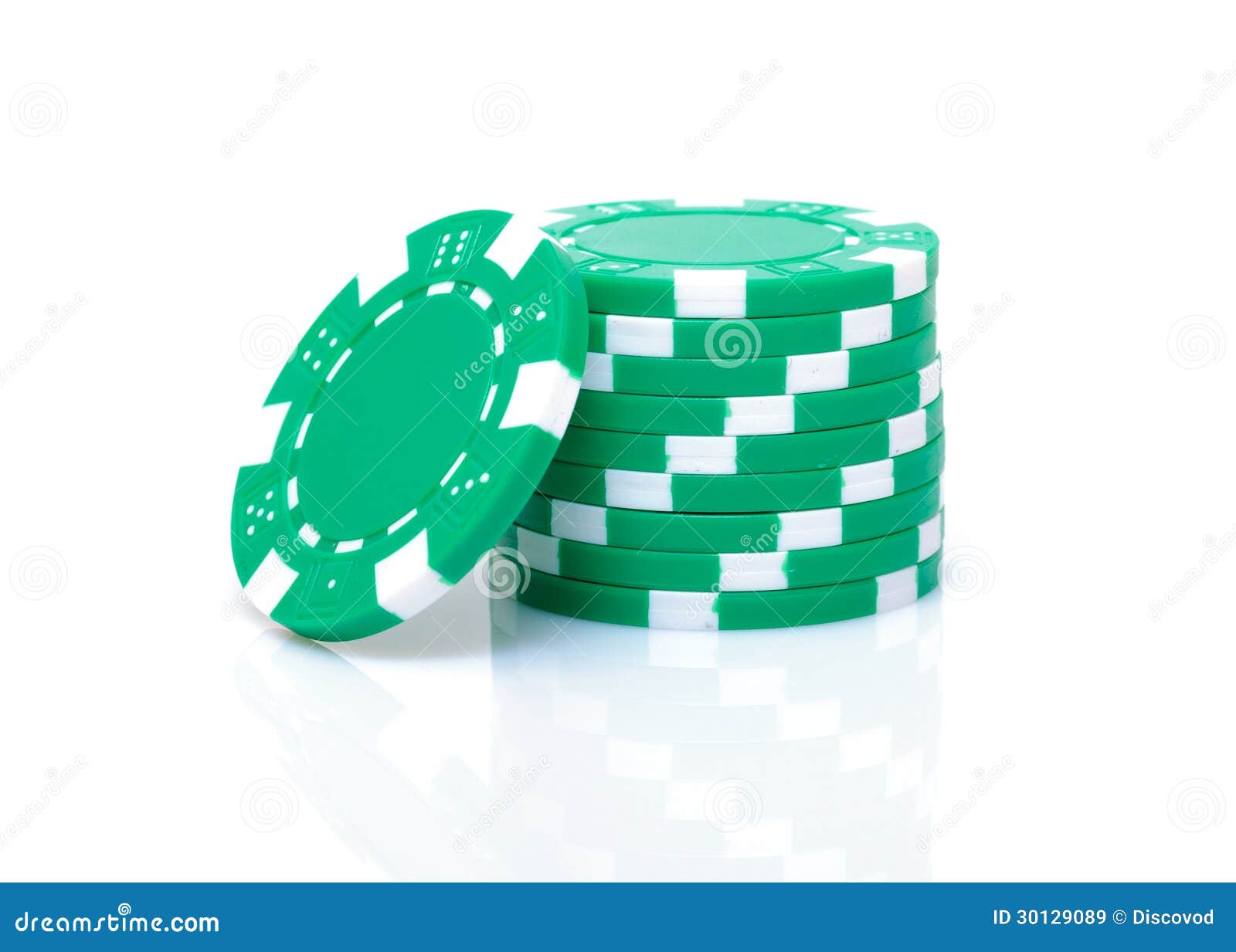 Small Stack of Green Poker Chips Stock Image Image of play, gamble