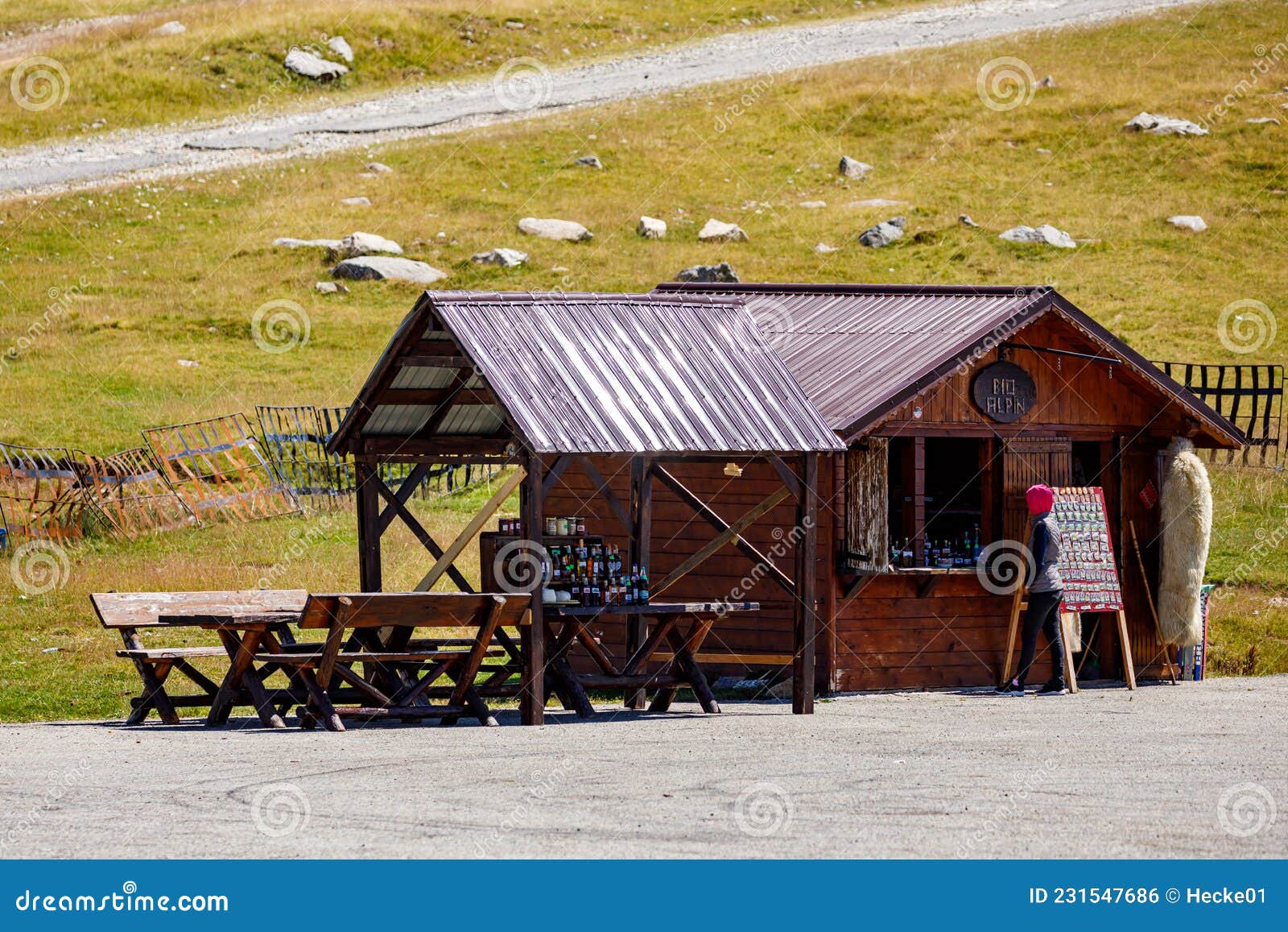 Small Stores at the Transalpine Road in the Carpathian Mountains of