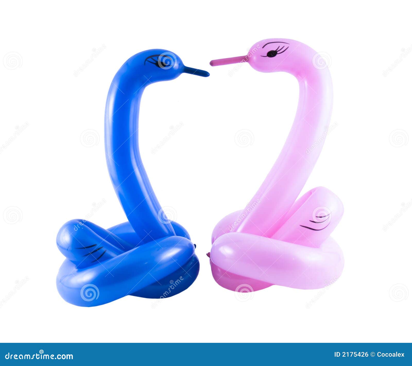 Small Swans Made From Balloons Stock Photo Image of helium, tied 2175426