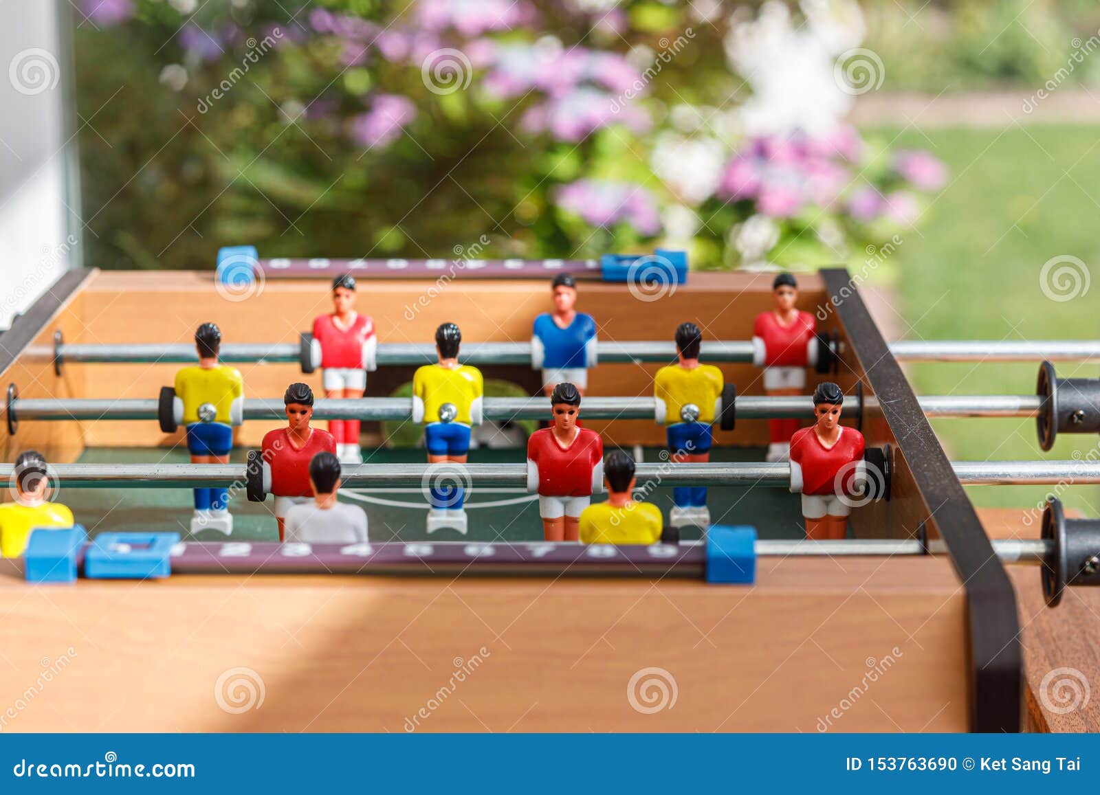 Small Table Football Game in Game Room Stock Photo Image of leisure