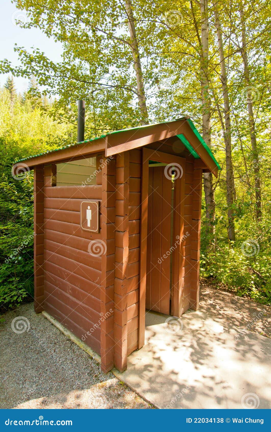 small toilet hut stock photo. image of greenery, tree