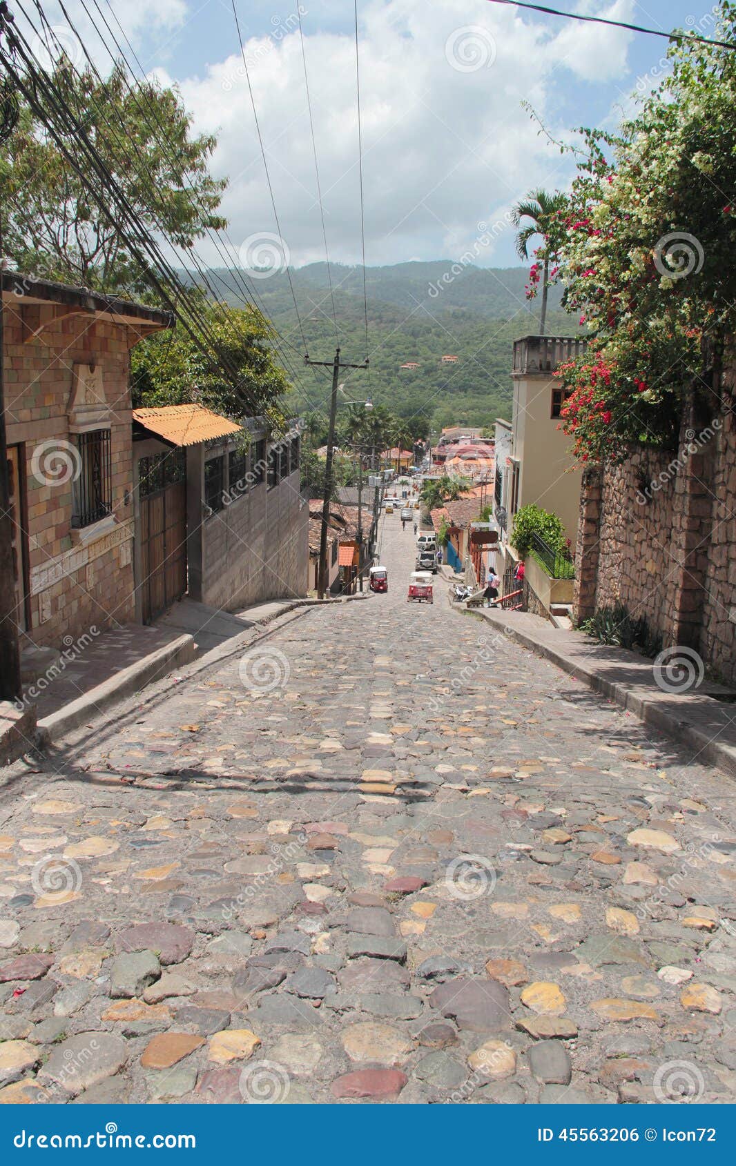 small town of copan ruinas, honduras, close to the famous mayan archaeological site of copan