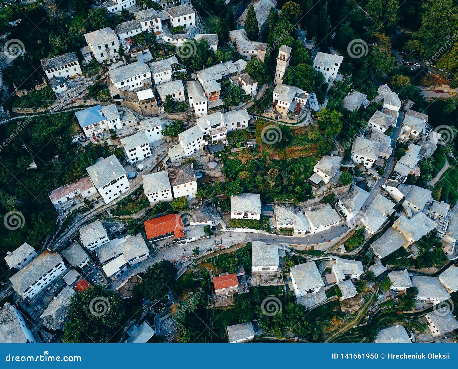 Small Town in the Countryside, Aerial Photography Stock Photo - Image ...