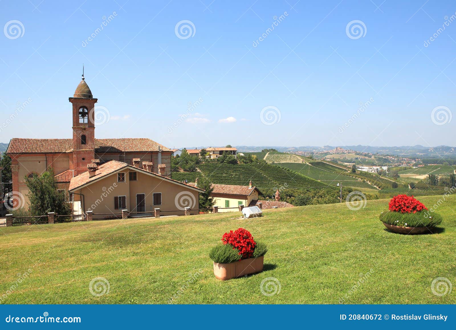 small town of grinzane cavour, italy.