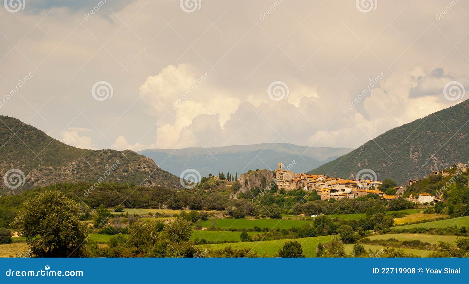 Small Town of Peramea in Spanish Pyrenees Stock Photo Image of