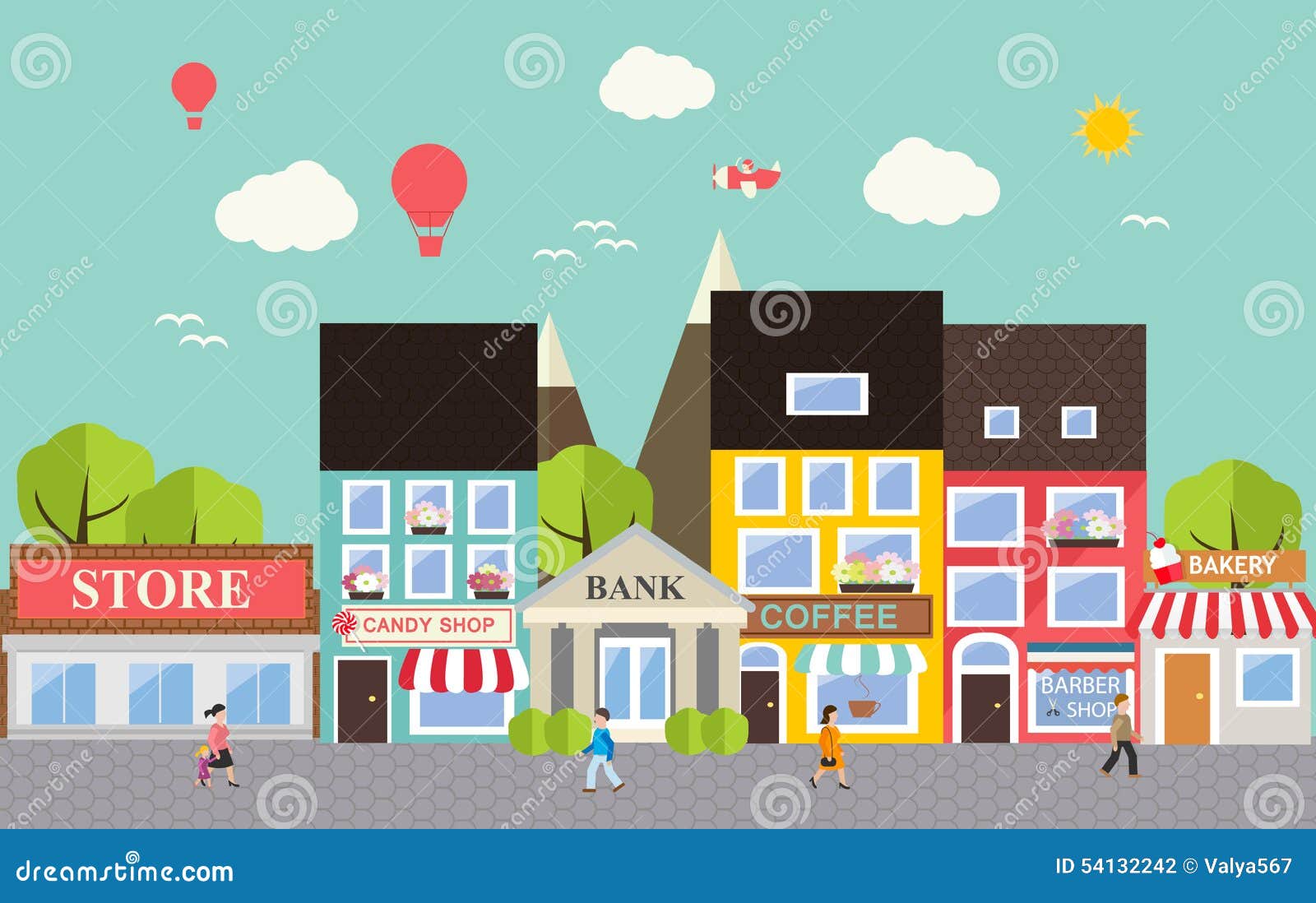 Small Town Stock Illustrations – 25,296 Small Town Stock