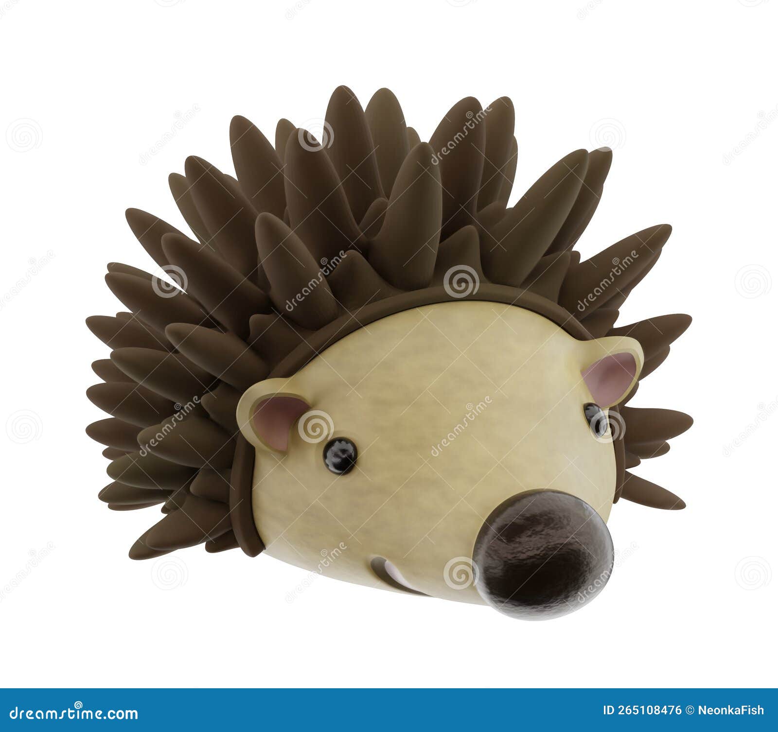 The Prickly Hedgehog Soft Animal Model, Cute Mascot, Talisman Stock