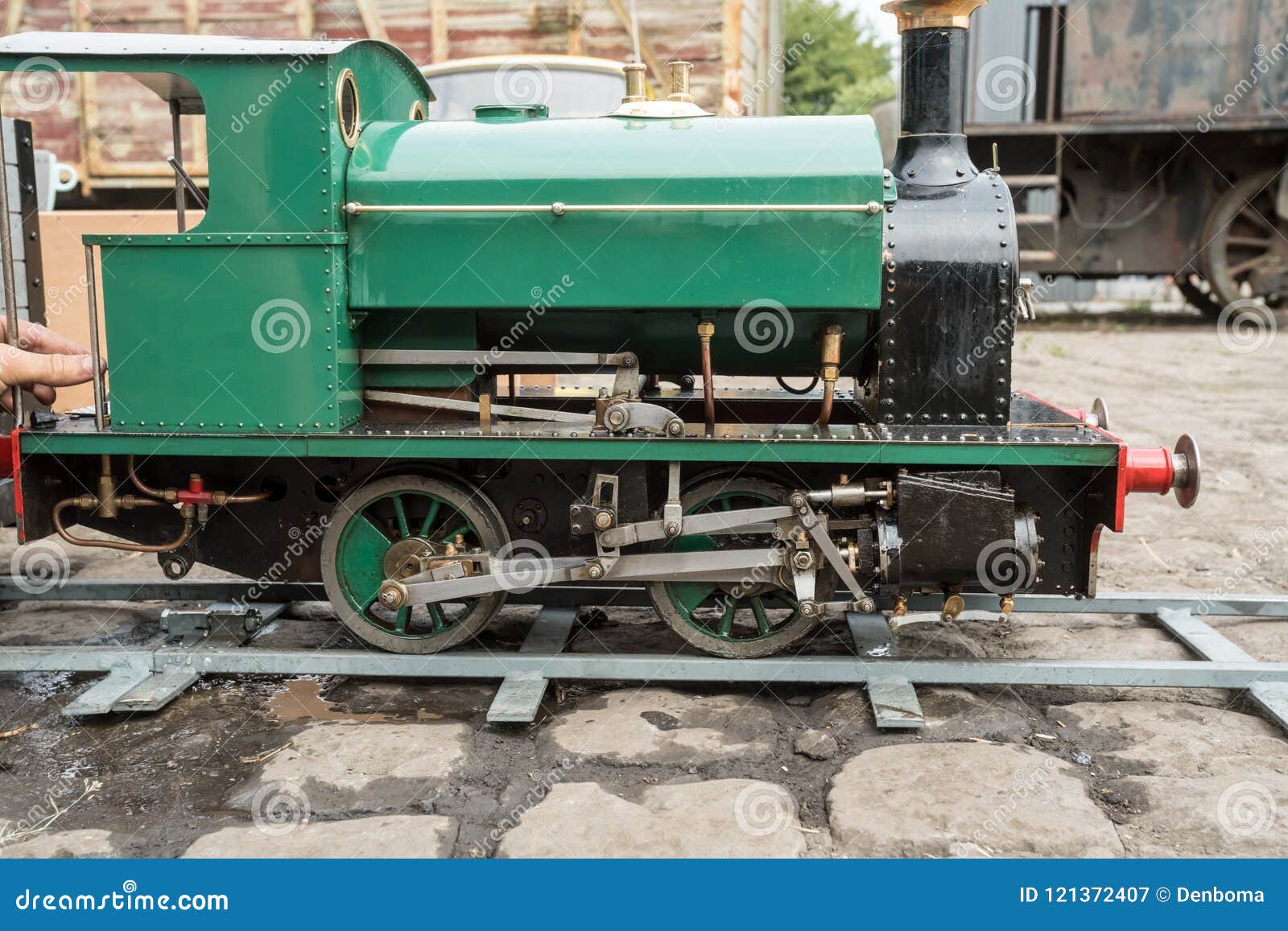 Miniature steam train stock image. Image of vintage 121372407