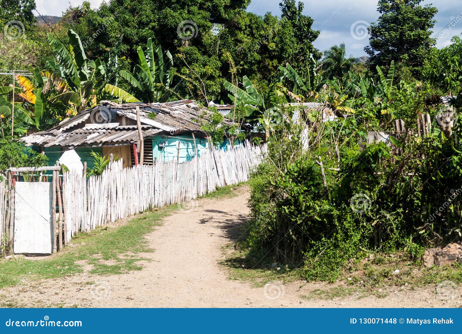 Small Trail in El Cobre Village, Cu Stock Photo Image of poverty