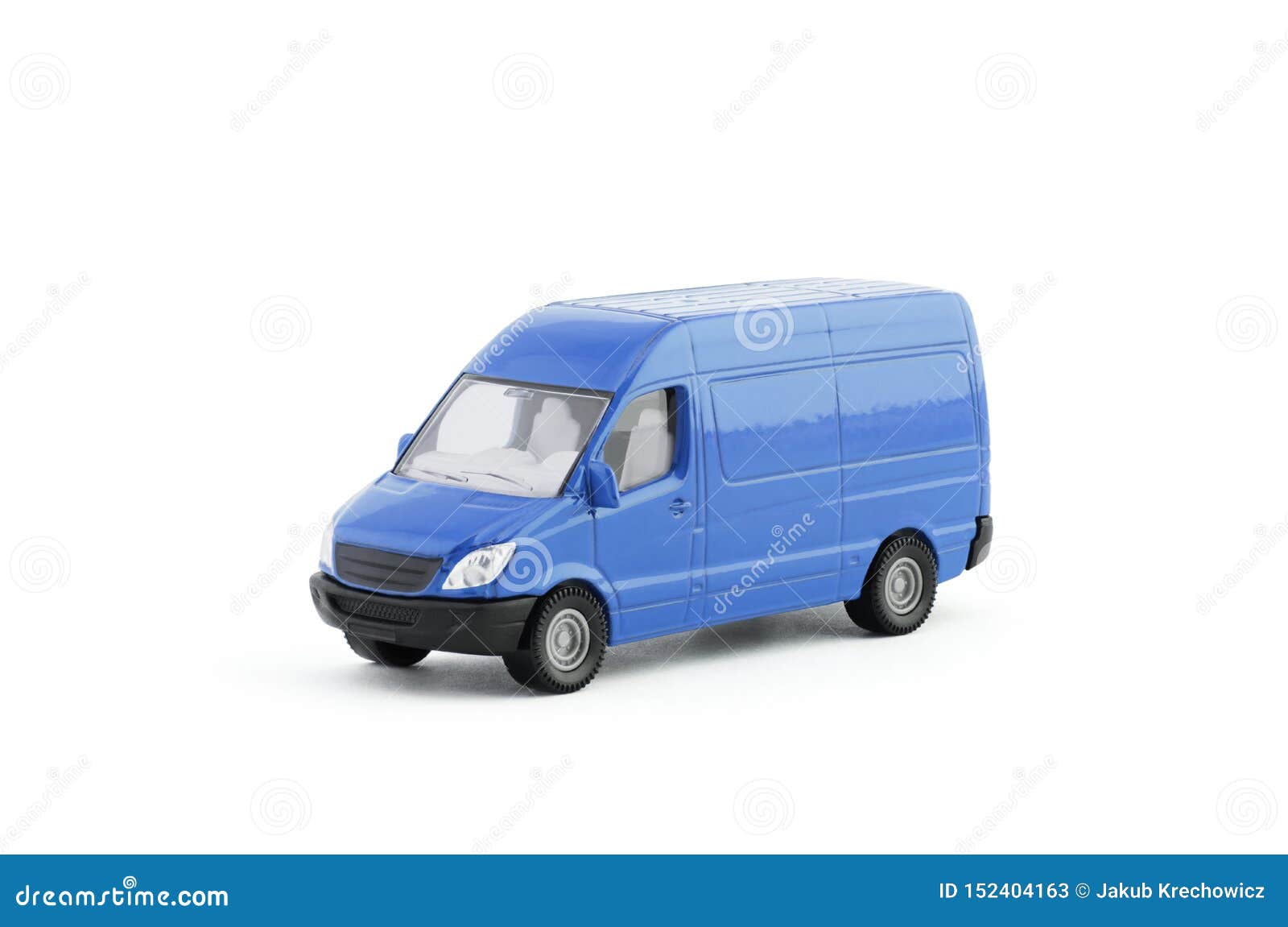 Transport Blue Van Car On White 