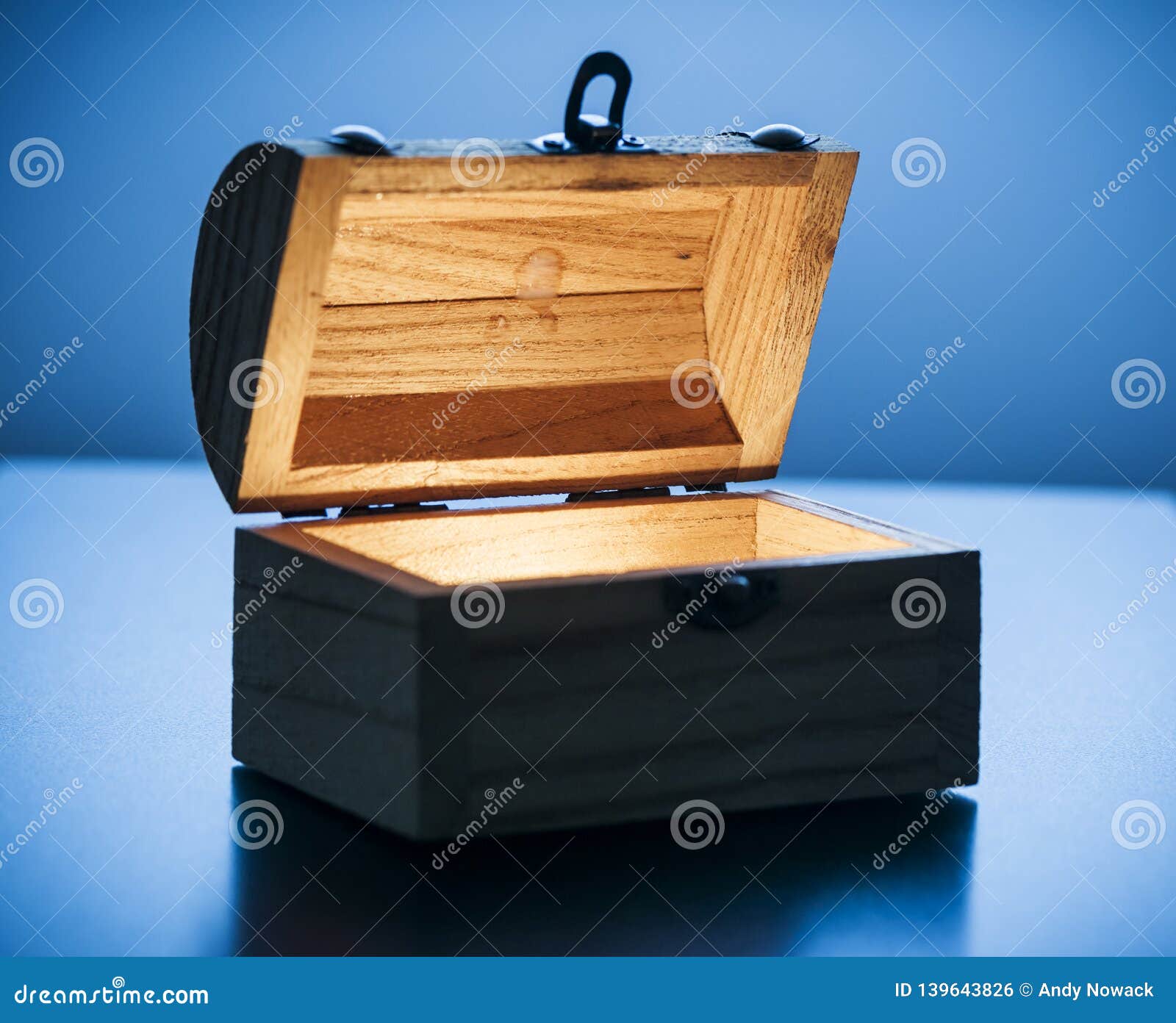 Small Treasure Chest Shady on Blue Stock Photo - Image of blue