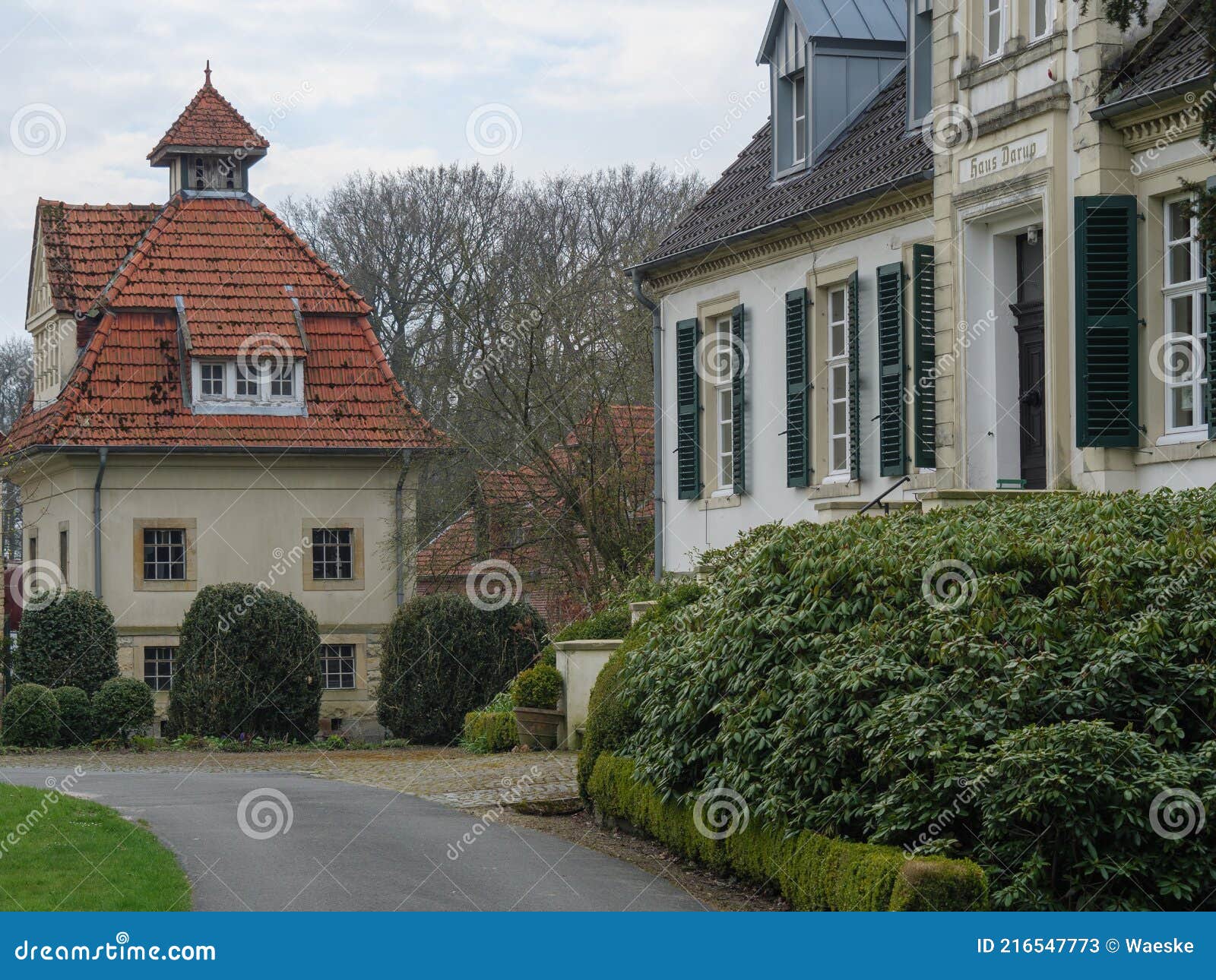 The Small Village of Darup in Westphalia Stock Image Image of tree