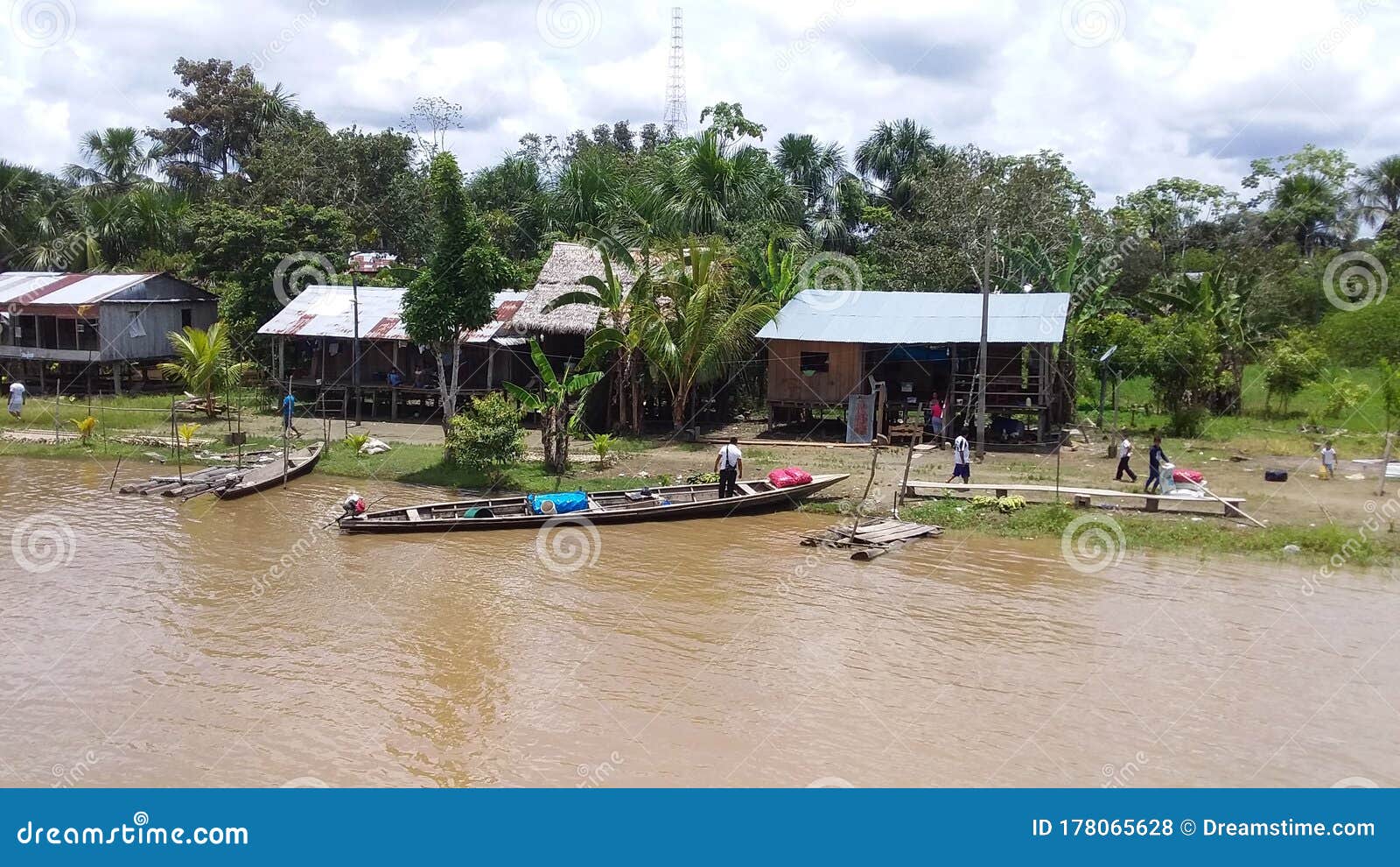 small village on tje amazon river