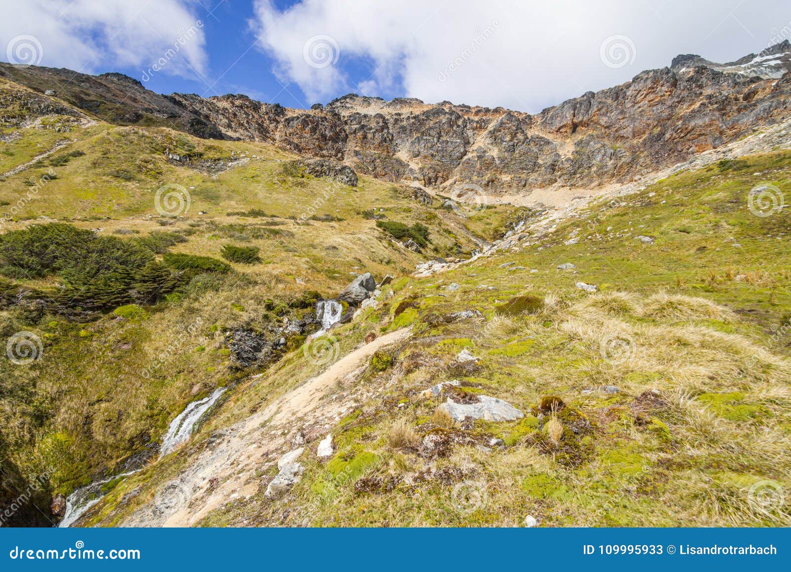 small waterfall in laguna turquesa