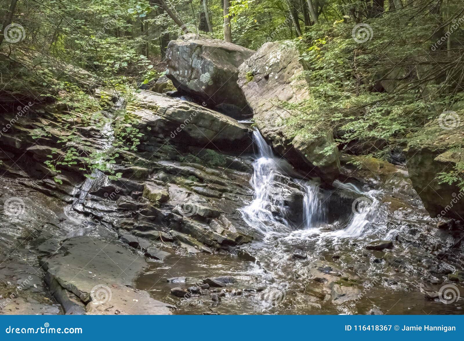 Seven Tubs Waterfall Stream Stock Image Image Of Creek