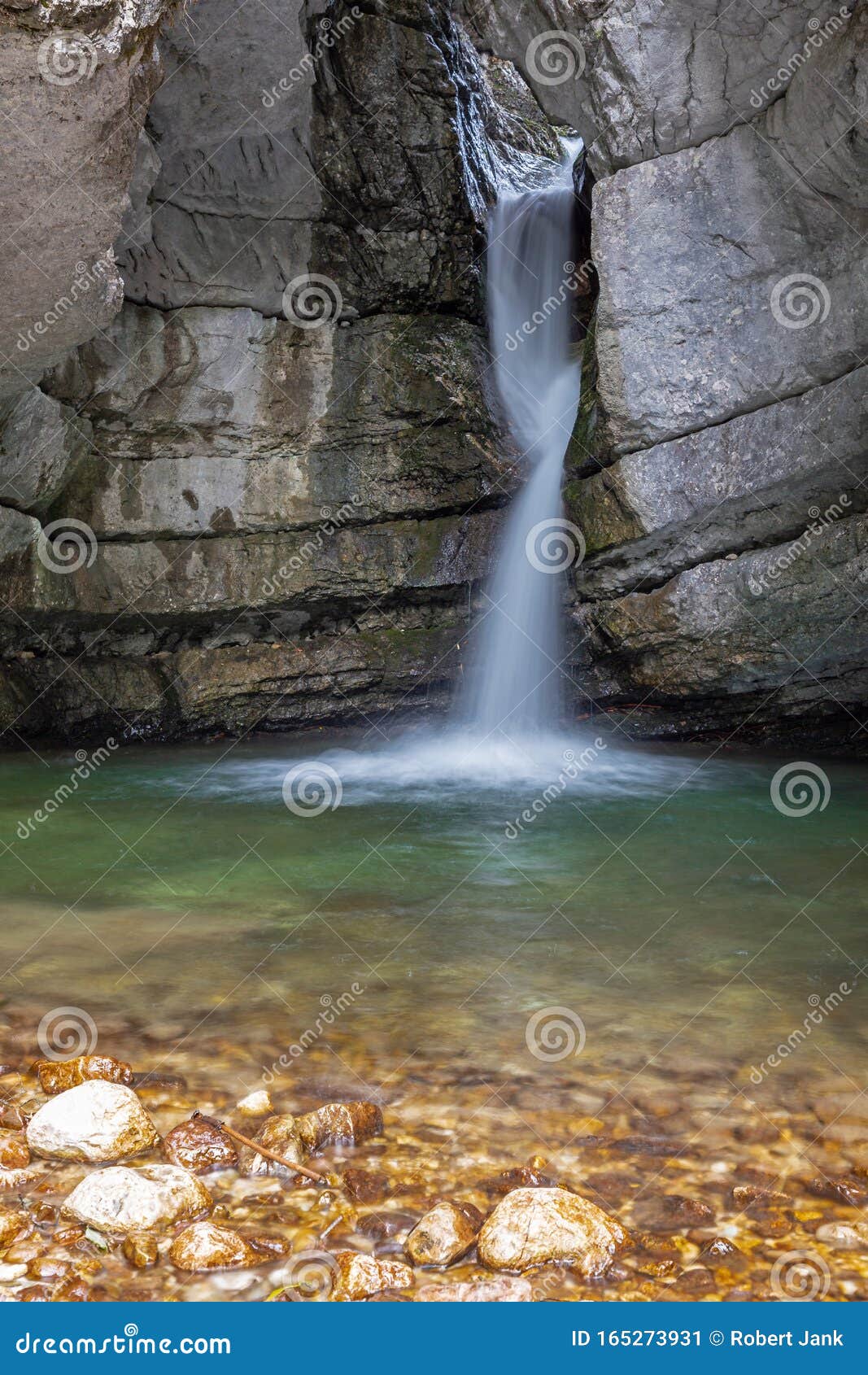 small waterfall at torrente boite