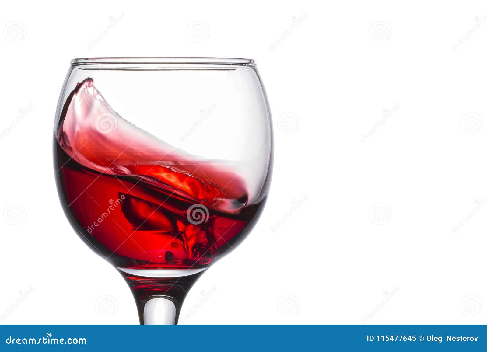 Small Wave Of Red Wine In A Glass Stock Image Image Of Drink Motion